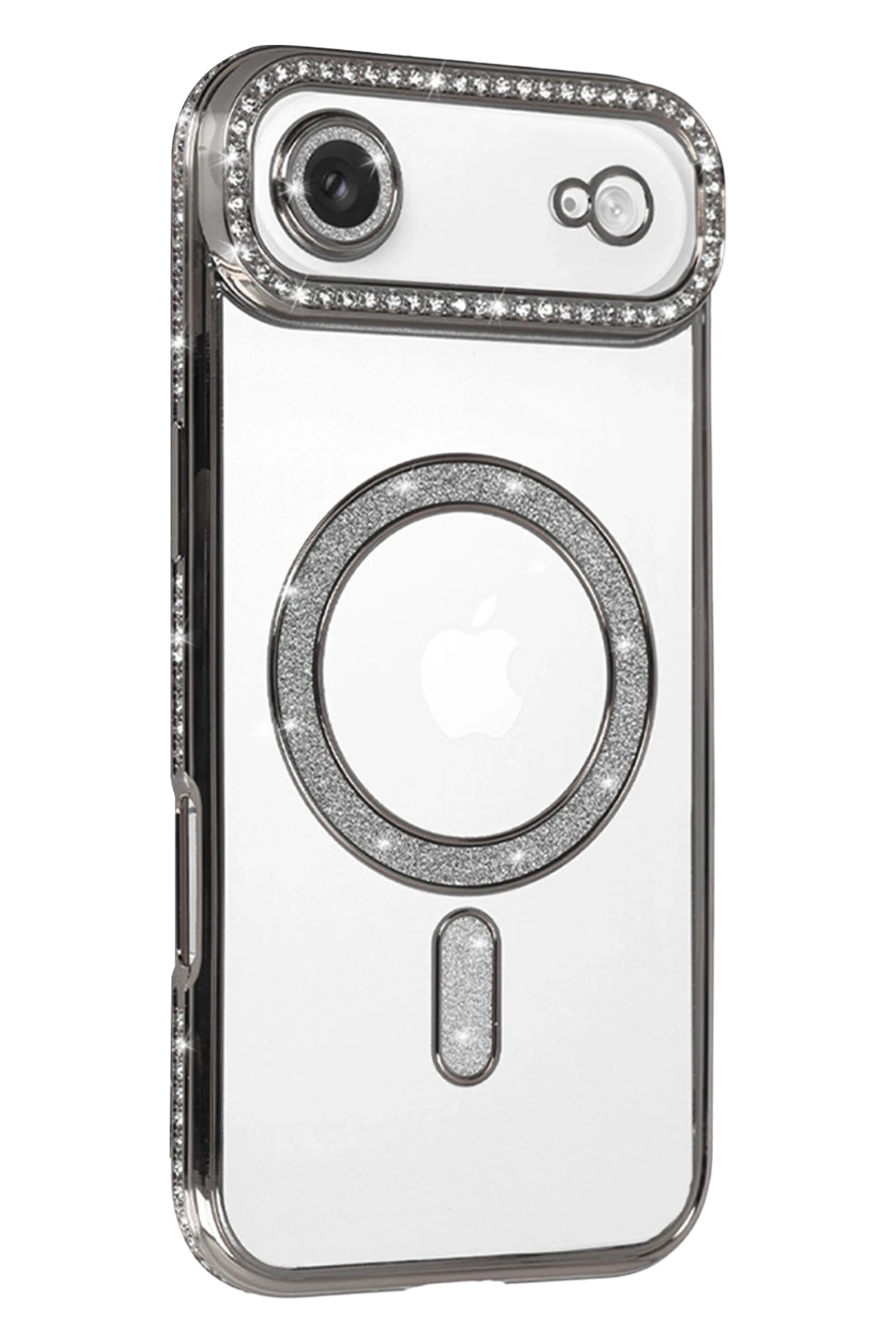Newface Apple iPhone 17 Air Joke Simli Magneticsafe Kılıf - Gümüş