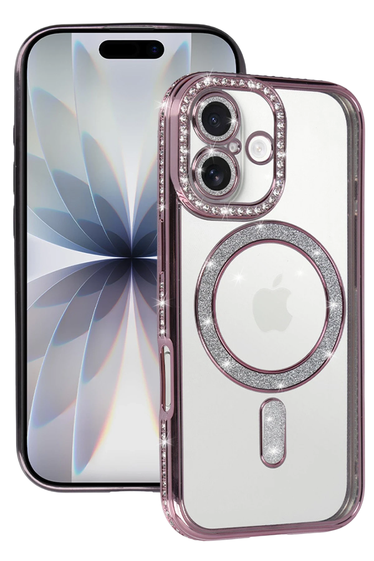 Newface Apple iPhone 17 Joke Simli Magneticsafe Kılıf - Pembe