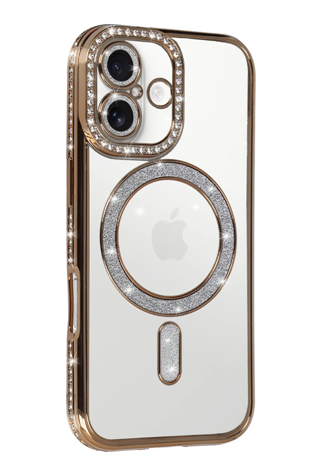 Newface Apple iPhone 17 Joke Simli Magneticsafe Kılıf - Gold