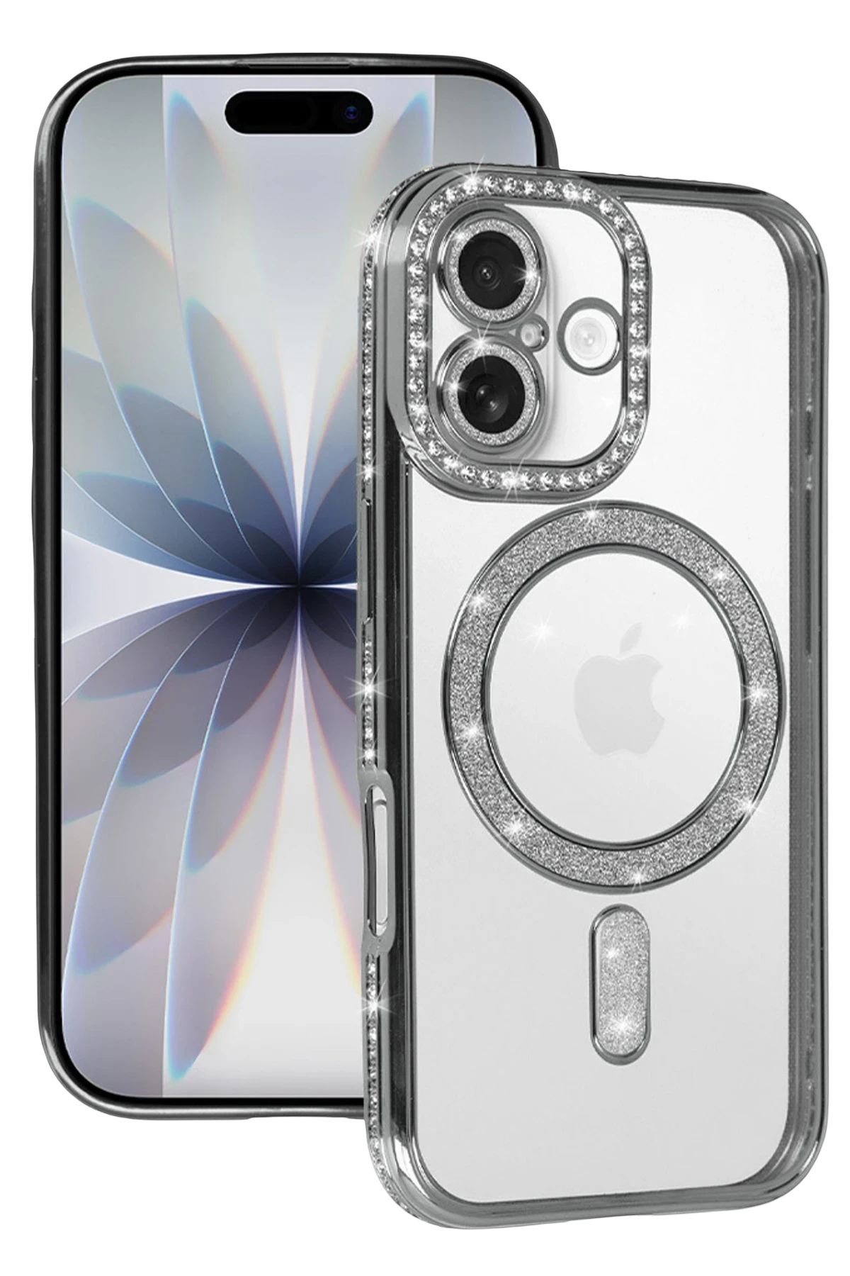 Newface Apple iPhone 17 Joke Simli Magneticsafe Kılıf - Gümüş