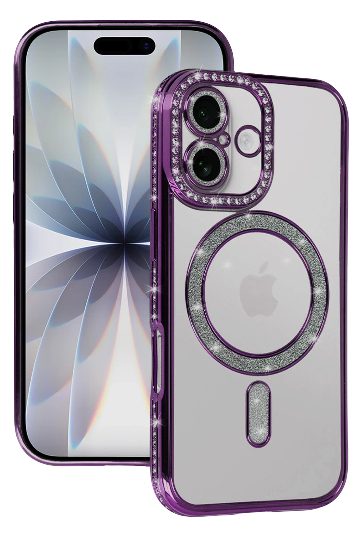 Newface Apple iPhone 17 Joke Simli Magneticsafe Kılıf - Derin Mor
