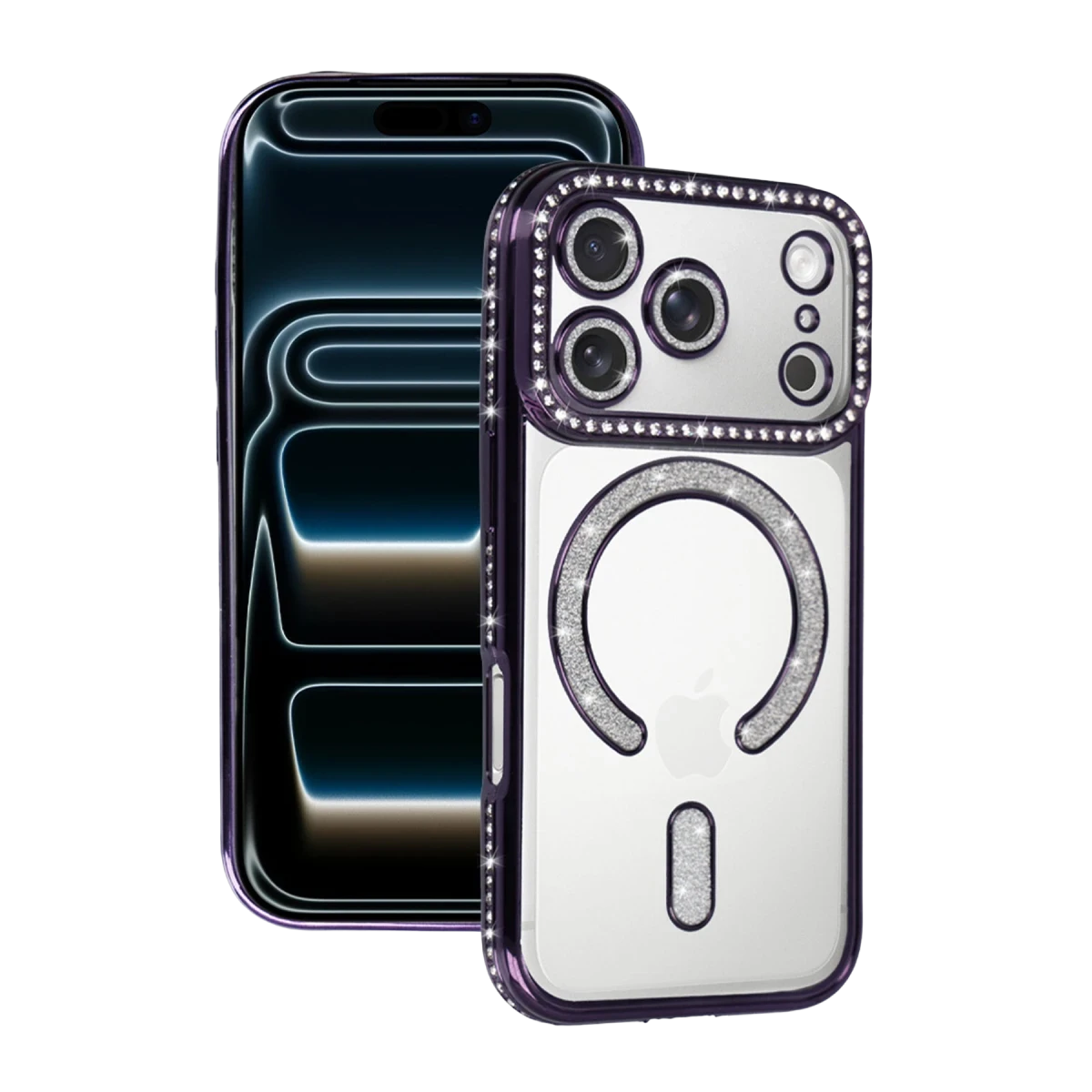 Newface Apple iPhone 17 Pro Joke Simli Magneticsafe Kılıf - Derin Mor — görsel 4