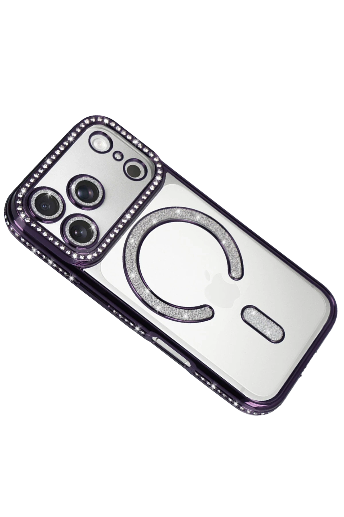 Newface Apple iPhone 17 Pro Joke Simli Magneticsafe Kılıf - Derin Mor