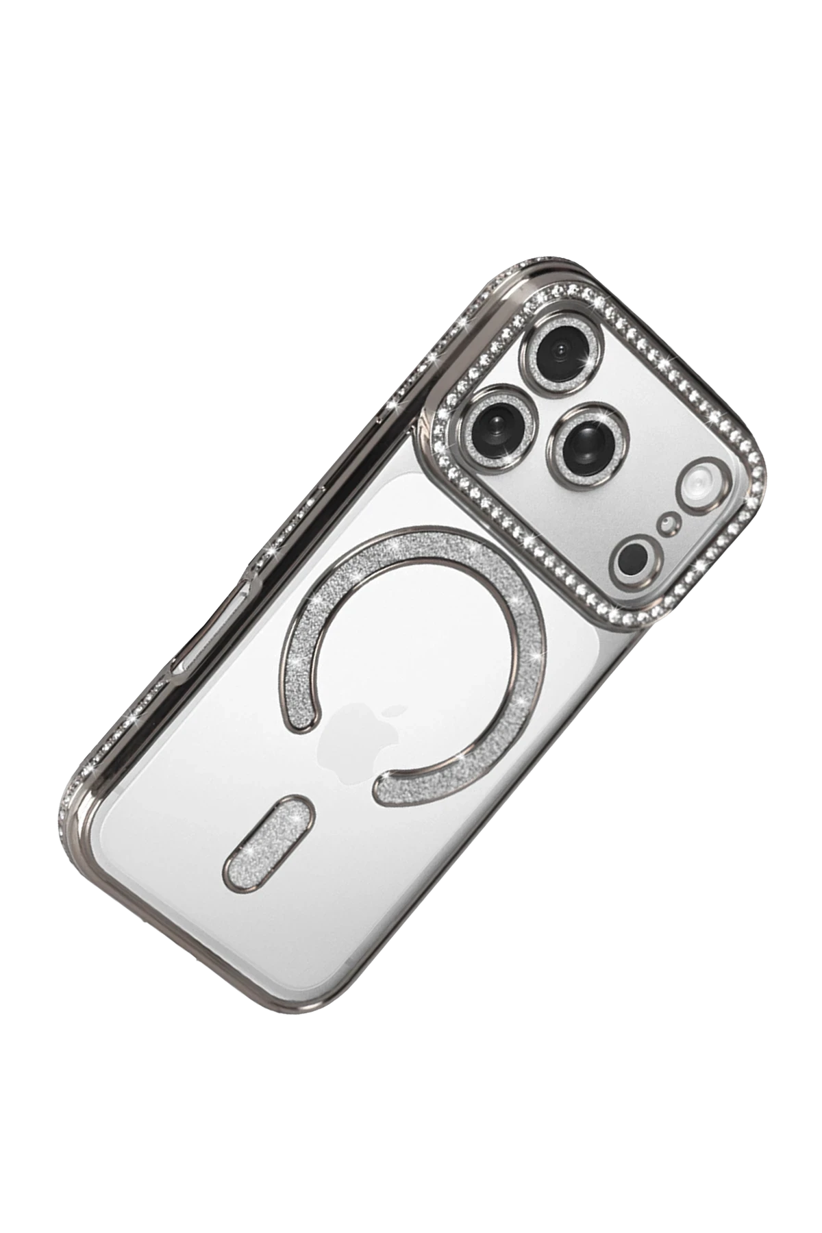 Newface Apple iPhone 17 Pro Joke Simli Magneticsafe Kılıf - Gümüş