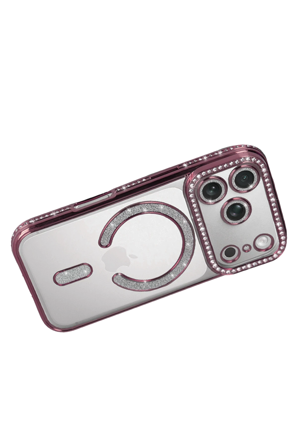 Newface Apple iPhone 17 Pro Joke Simli Magneticsafe Kılıf - Pembe