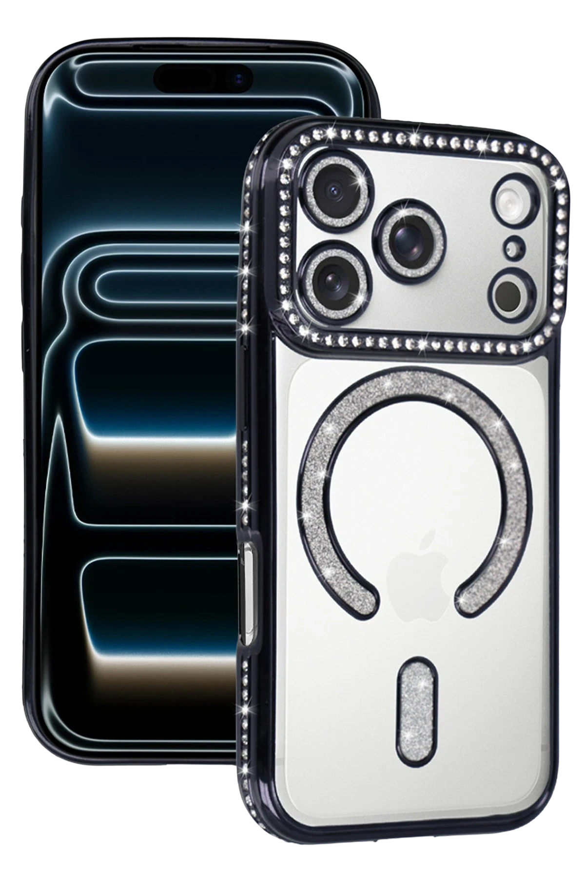 Newface Apple iPhone 17 Pro Max Joke Simli Magneticsafe Kılıf - Siyah
