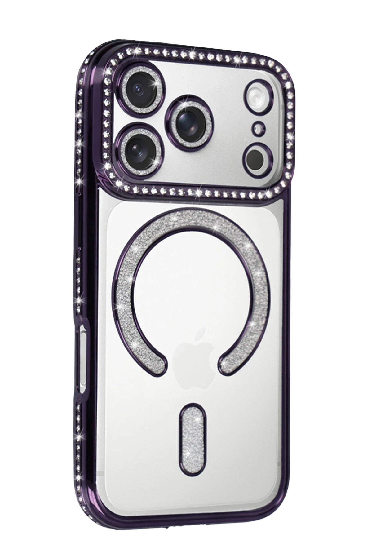 Newface Apple iPhone 17 Pro Max Joke Simli Magneticsafe Kılıf - Derin Mor