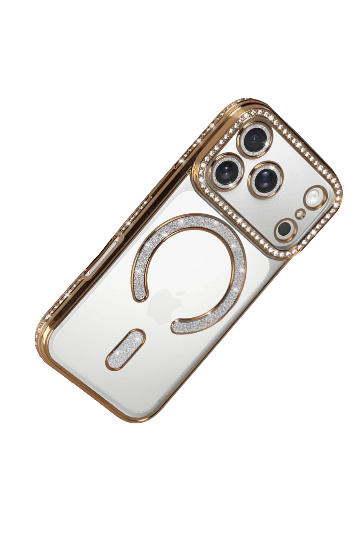 Newface Apple iPhone 17 Pro Max Joke Simli Magneticsafe Kılıf - Gold