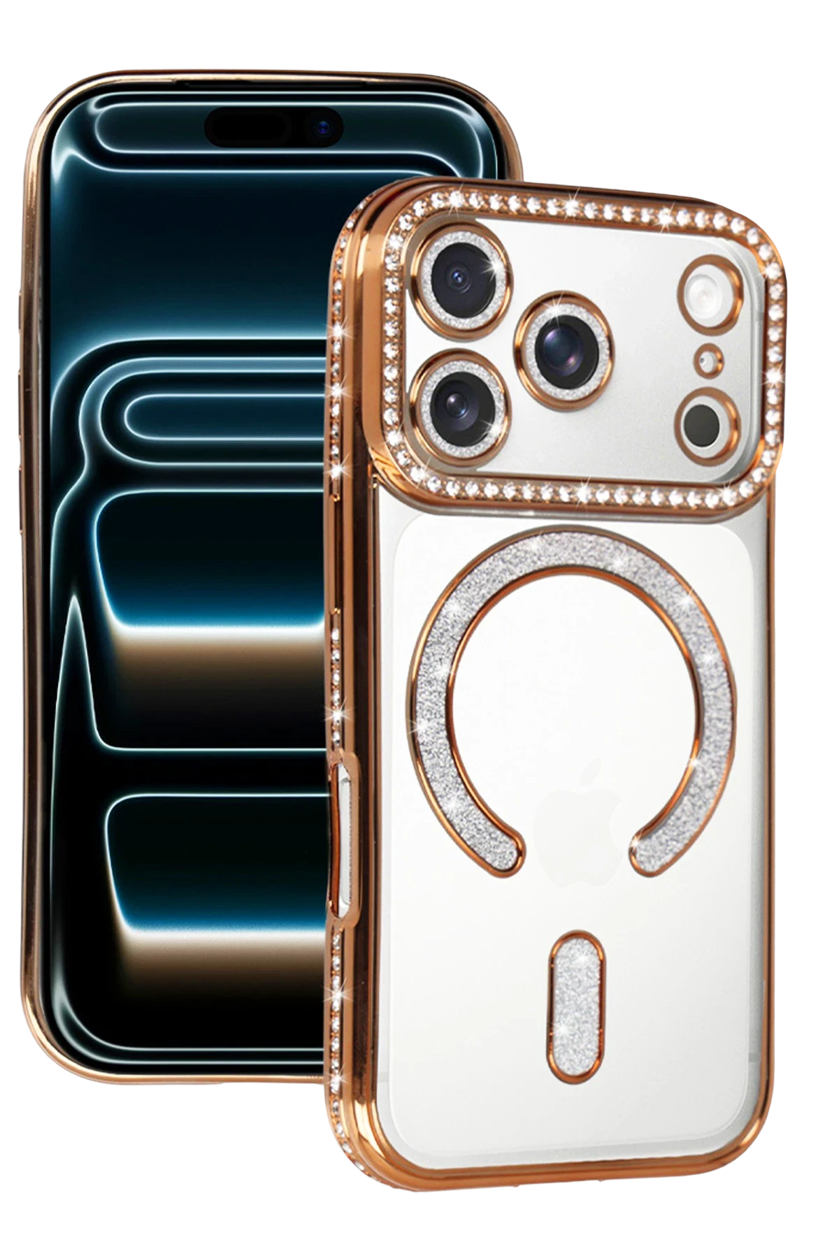 Joko Apple iPhone 17 Pro Joke Simli Magneticsafe Kılıf - Turuncu