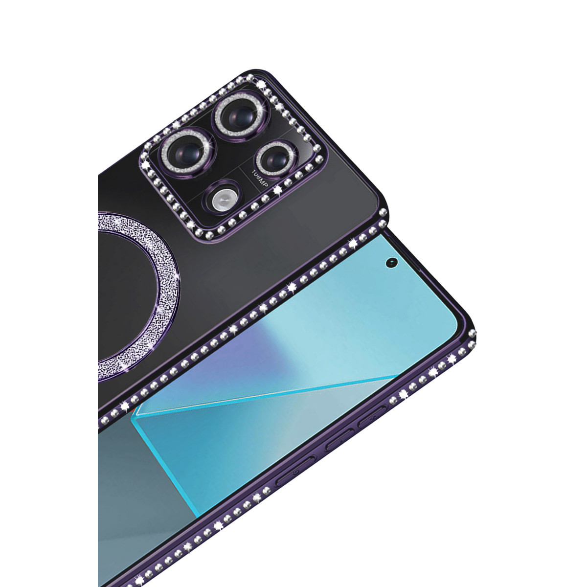 Newface Xiaomi Redmi Note 13 Pro 4G Joke Simli Magneticsafe Kılıf - Derin Mor — görsel 10
