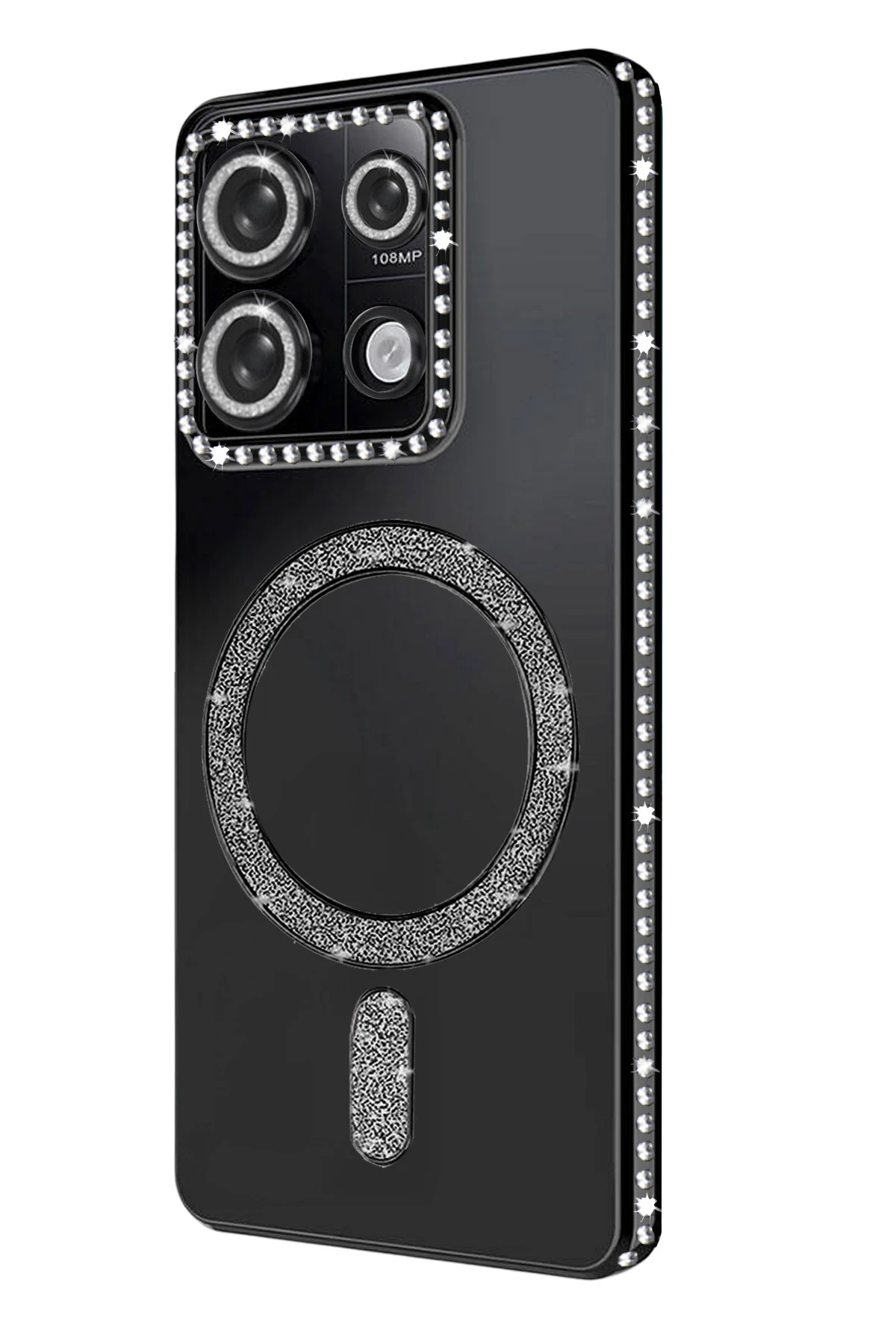 Newface Xiaomi Redmi Note 13 Pro 4G Joke Simli Magneticsafe Kılıf - Siyah