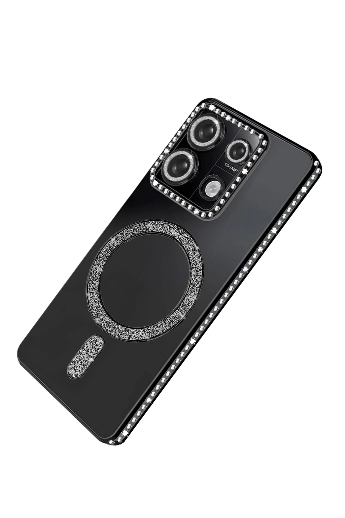 Newface Xiaomi Redmi Note 13 Pro 4G Joke Simli Magneticsafe Kılıf - Siyah