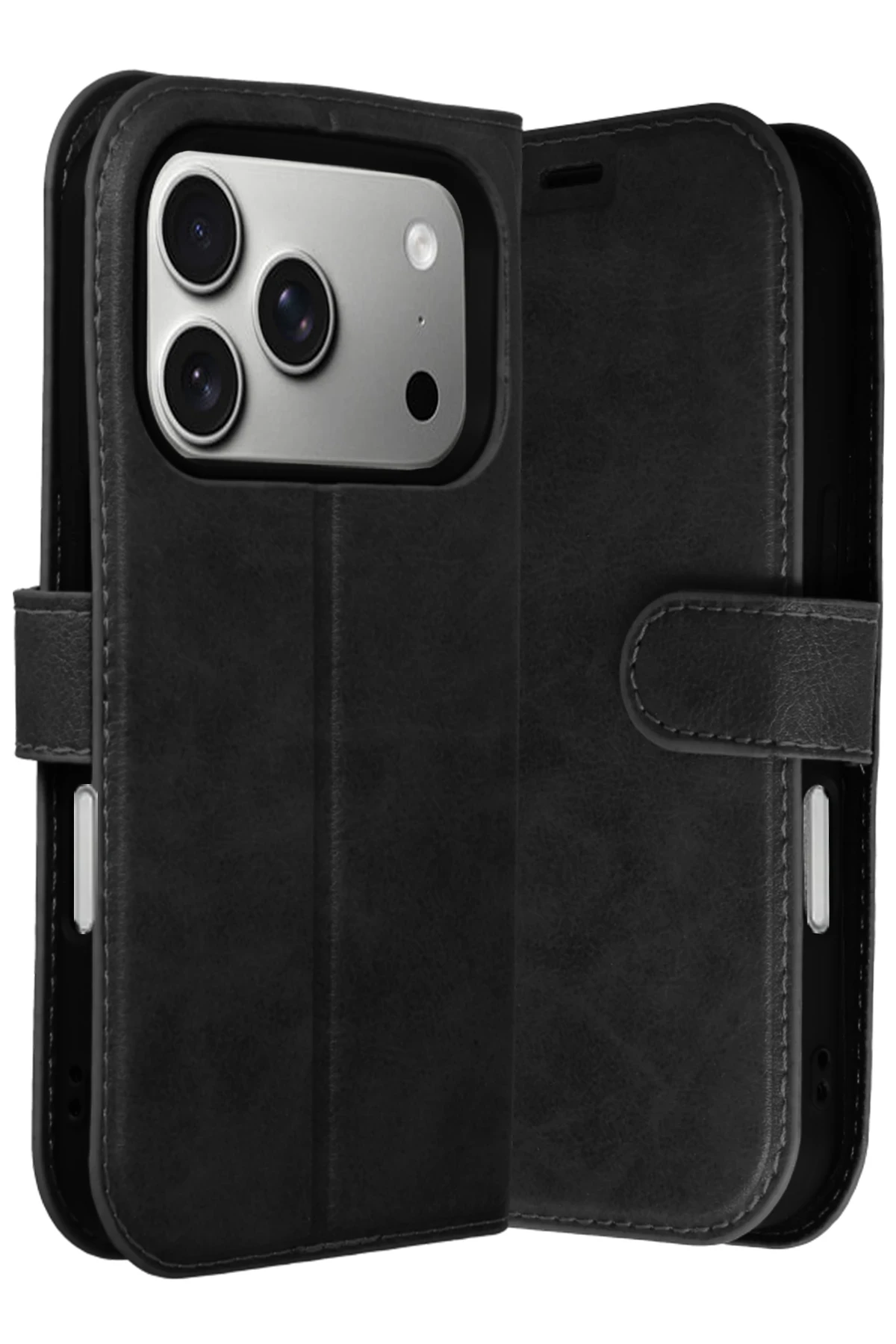 Newface Apple iPhone 17 Pro Trend S Plus Kapaklı Kılıf - Siyah