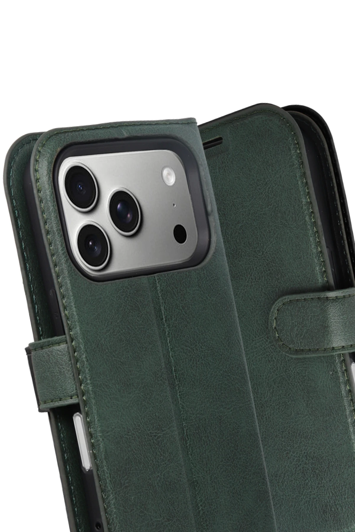 Newface Apple iPhone 17 Pro Trend S Plus Kapaklı Kılıf - Yeşil