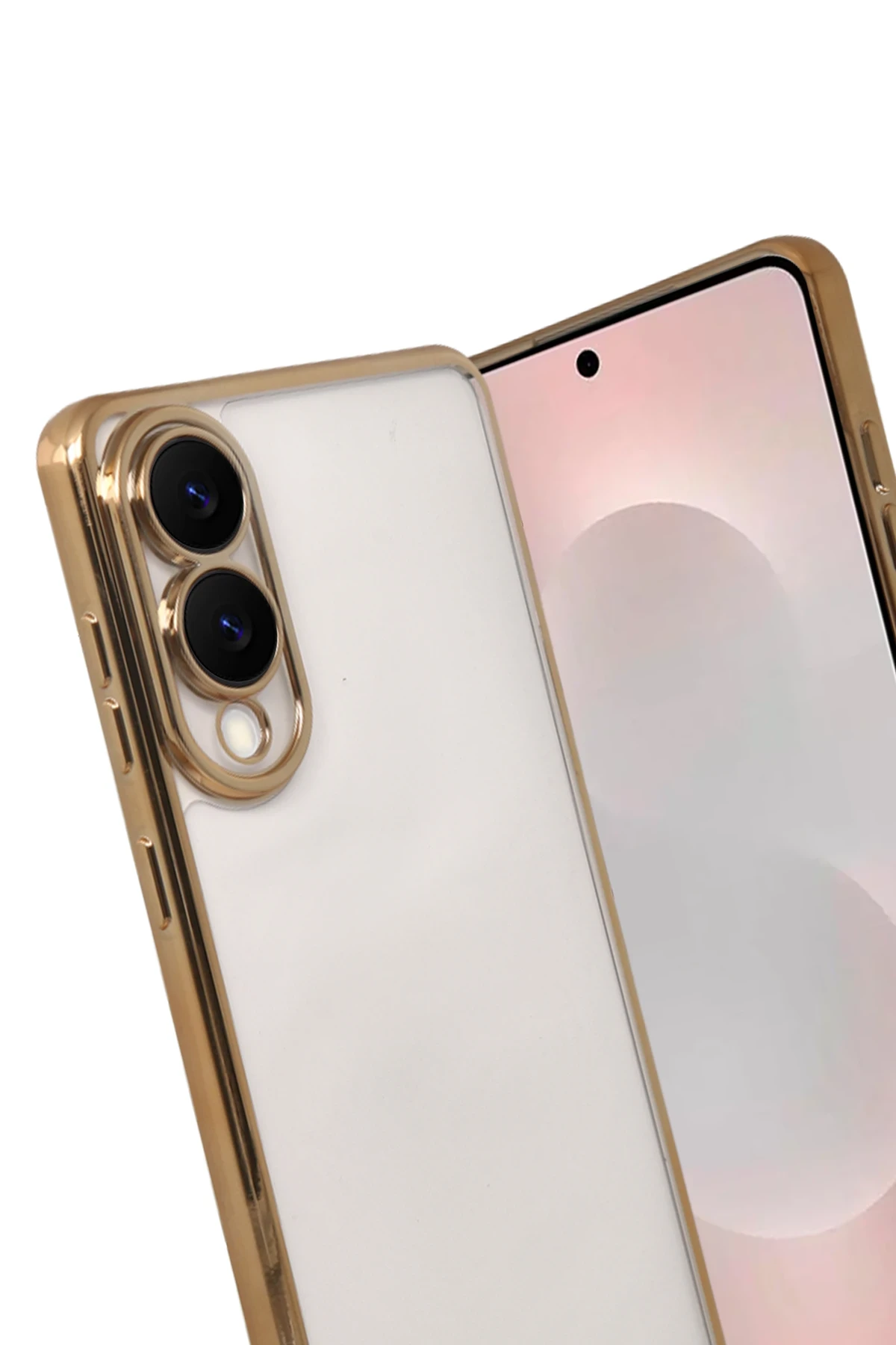 Newface Samsung Galaxy S25 Edge Razer Lensli Silikon - Gold