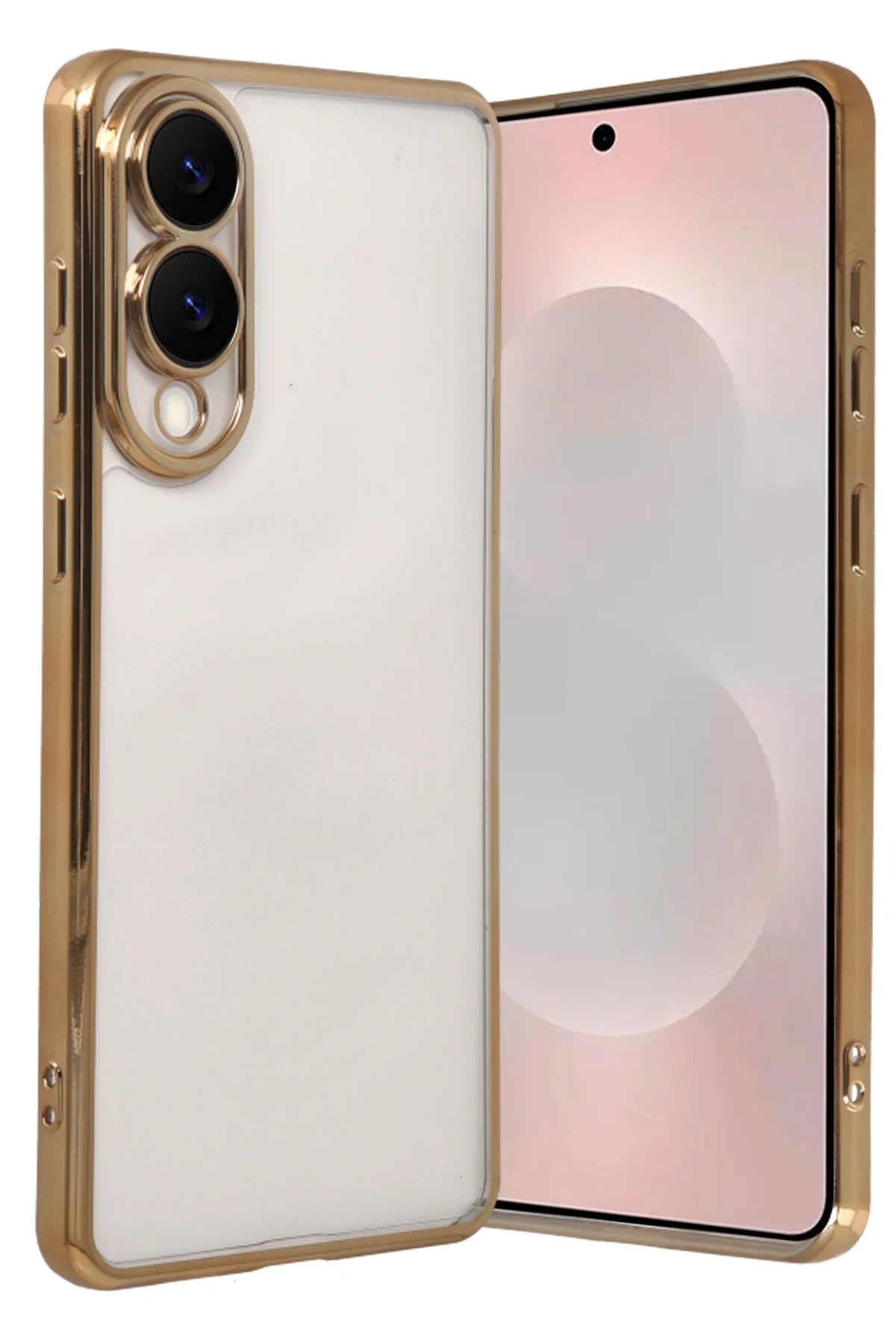 Newface Samsung Galaxy S25 Edge Razer Lensli Silikon - Gold