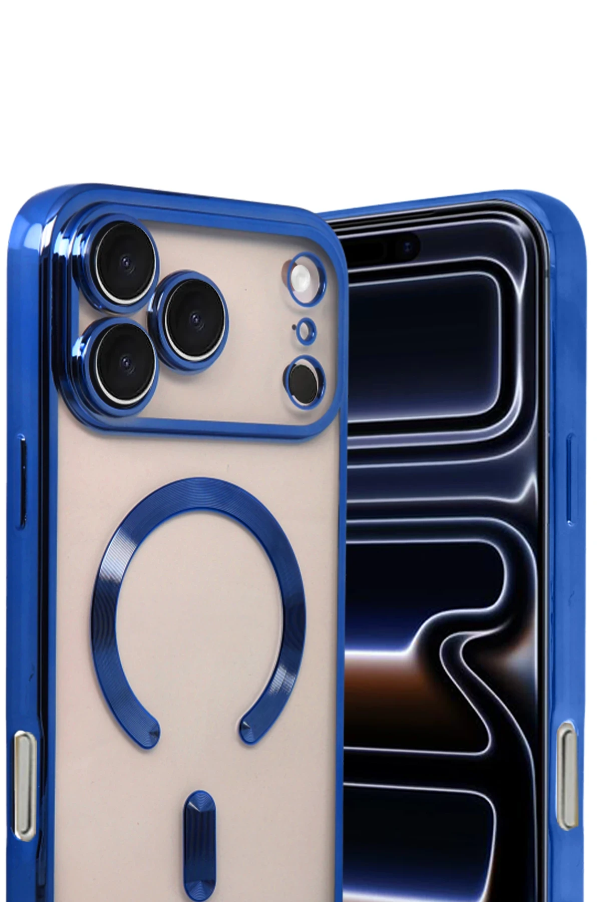 Newface Apple iPhone 17 Pro Max Kross Magneticsafe Kapak - Lacivert
