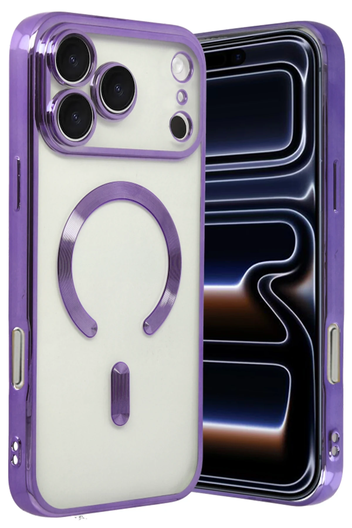 Newface Apple iPhone 17 Pro Kross Magneticsafe Kapak - Mor