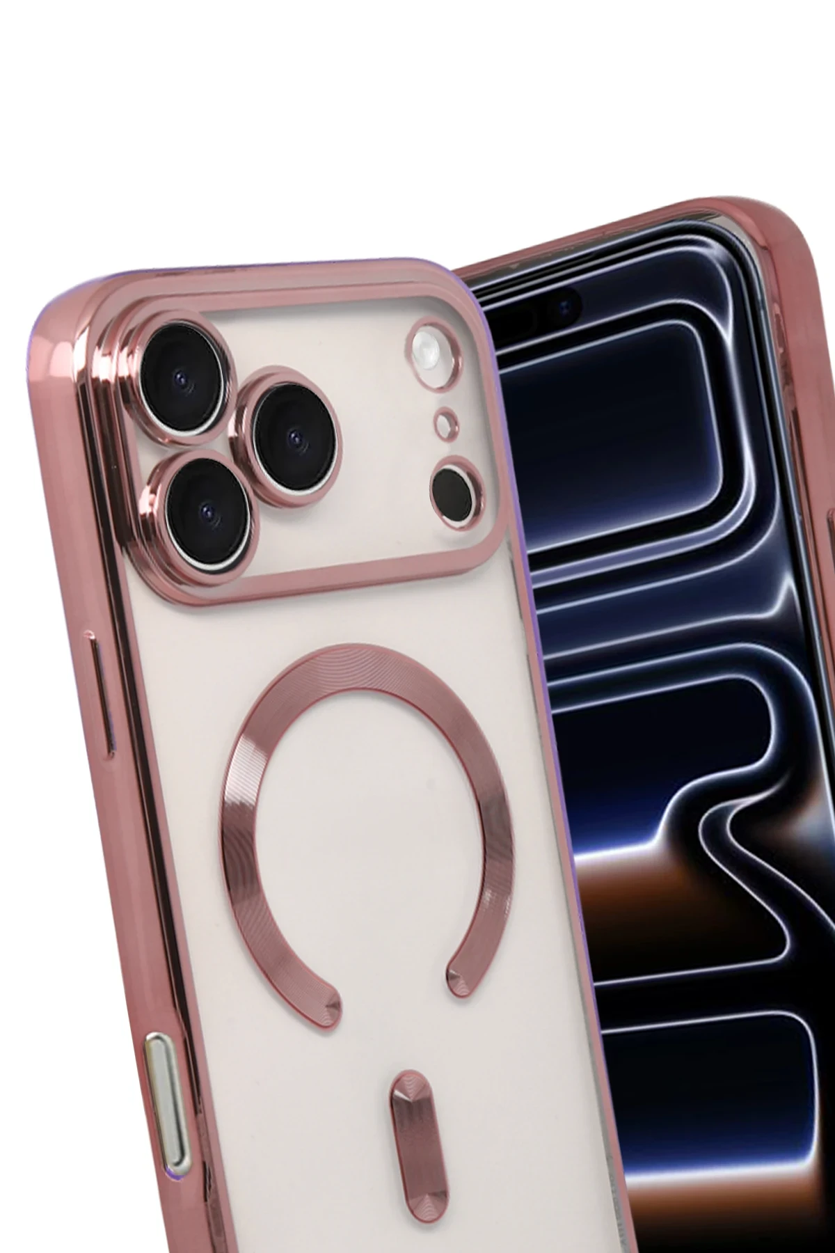Newface Apple iPhone 17 Pro Kross Magneticsafe Kapak - Rose