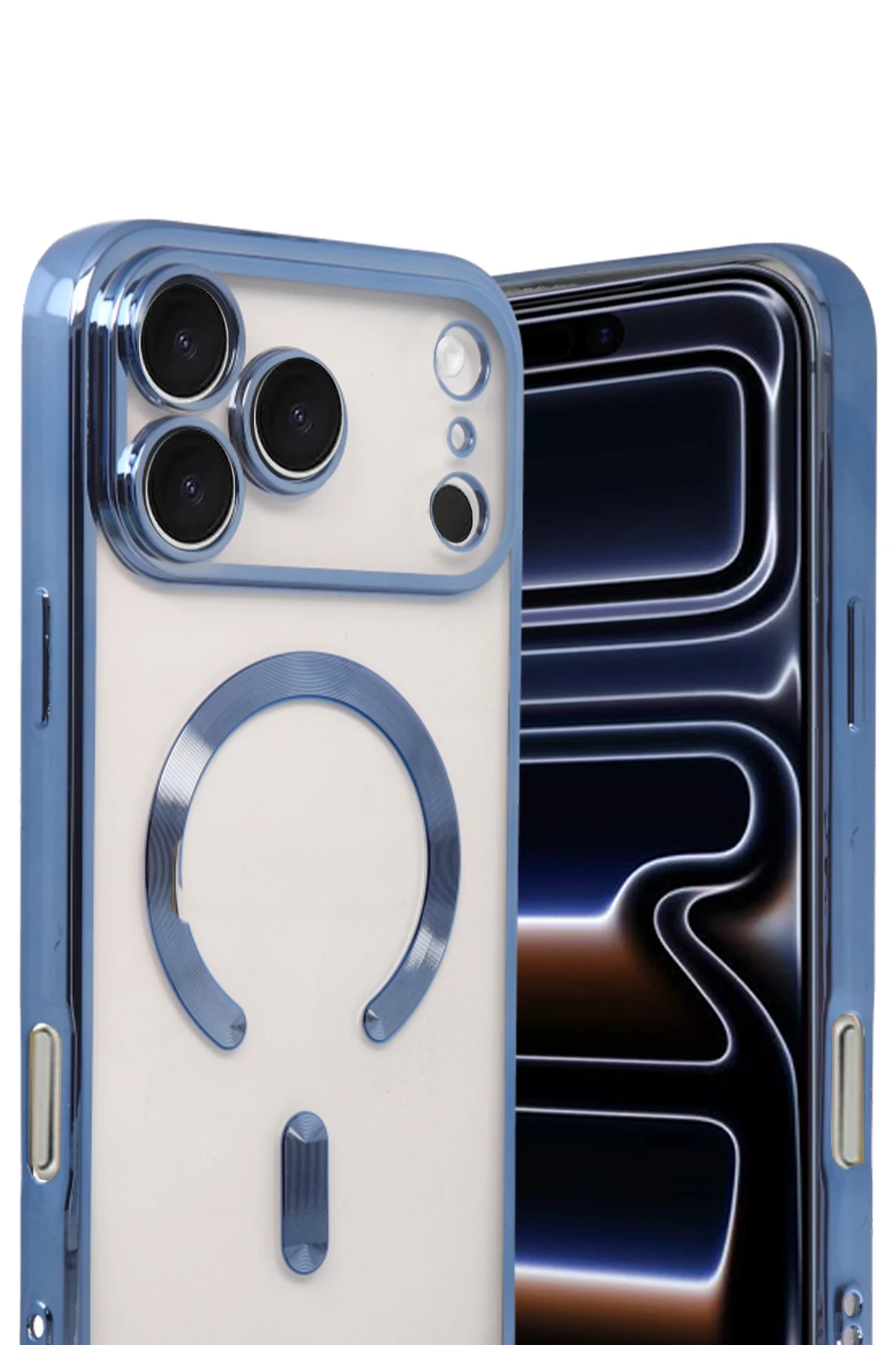 Newface Apple iPhone 17 Pro Kross Magneticsafe Kapak - Sierra Blue