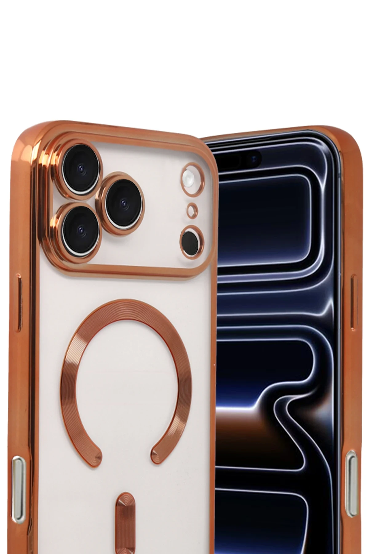 Newface Apple iPhone 17 Pro Kross Magneticsafe Kapak - Turuncu