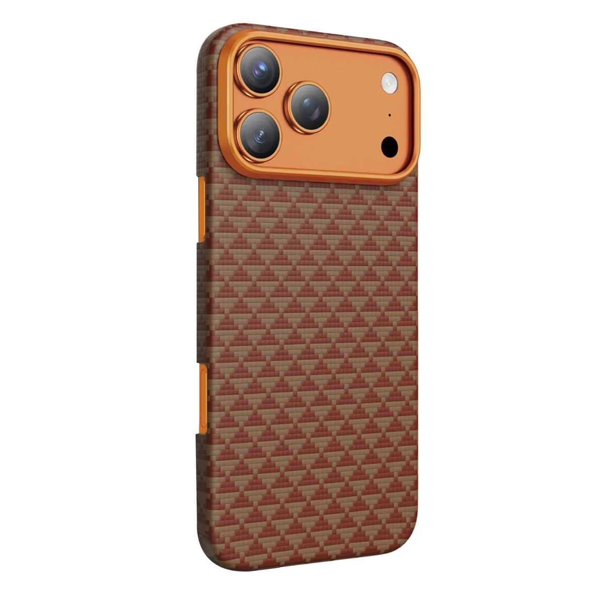 Keephone Apple iPhone 17 Pro Kevlar Paris Magsafe Kapak - Turuncu