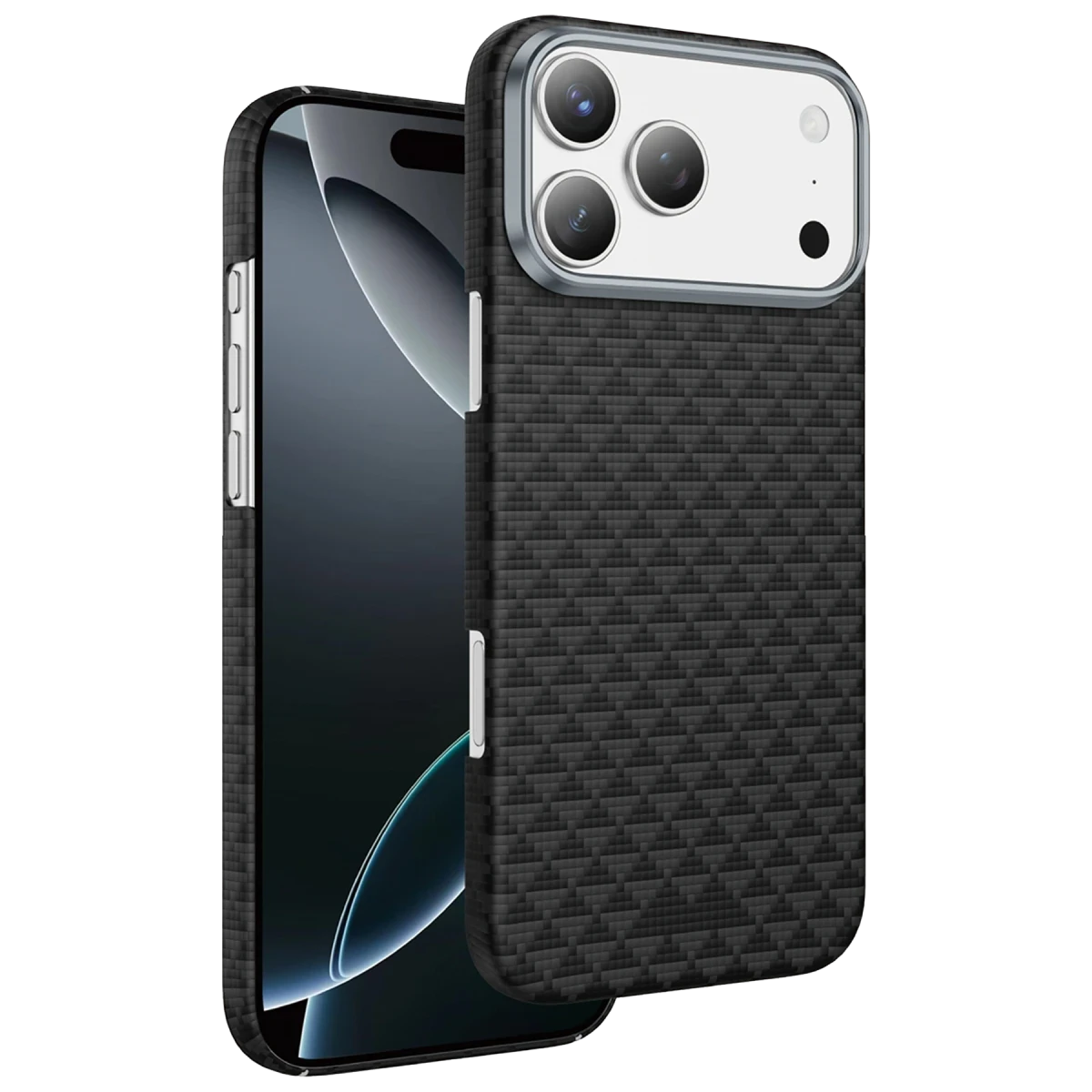 Keephone Apple iPhone 17 Pro Max Kevlar Paris Magsafe Kapak - Siyah