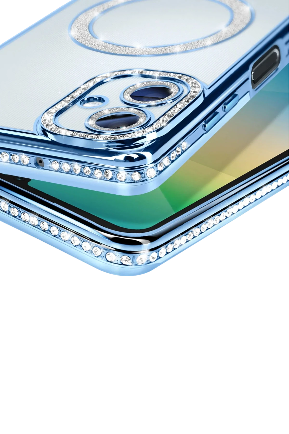 Newface Samsung Galaxy A06 Joke Simli Magneticsafe Kılıf - Mavi