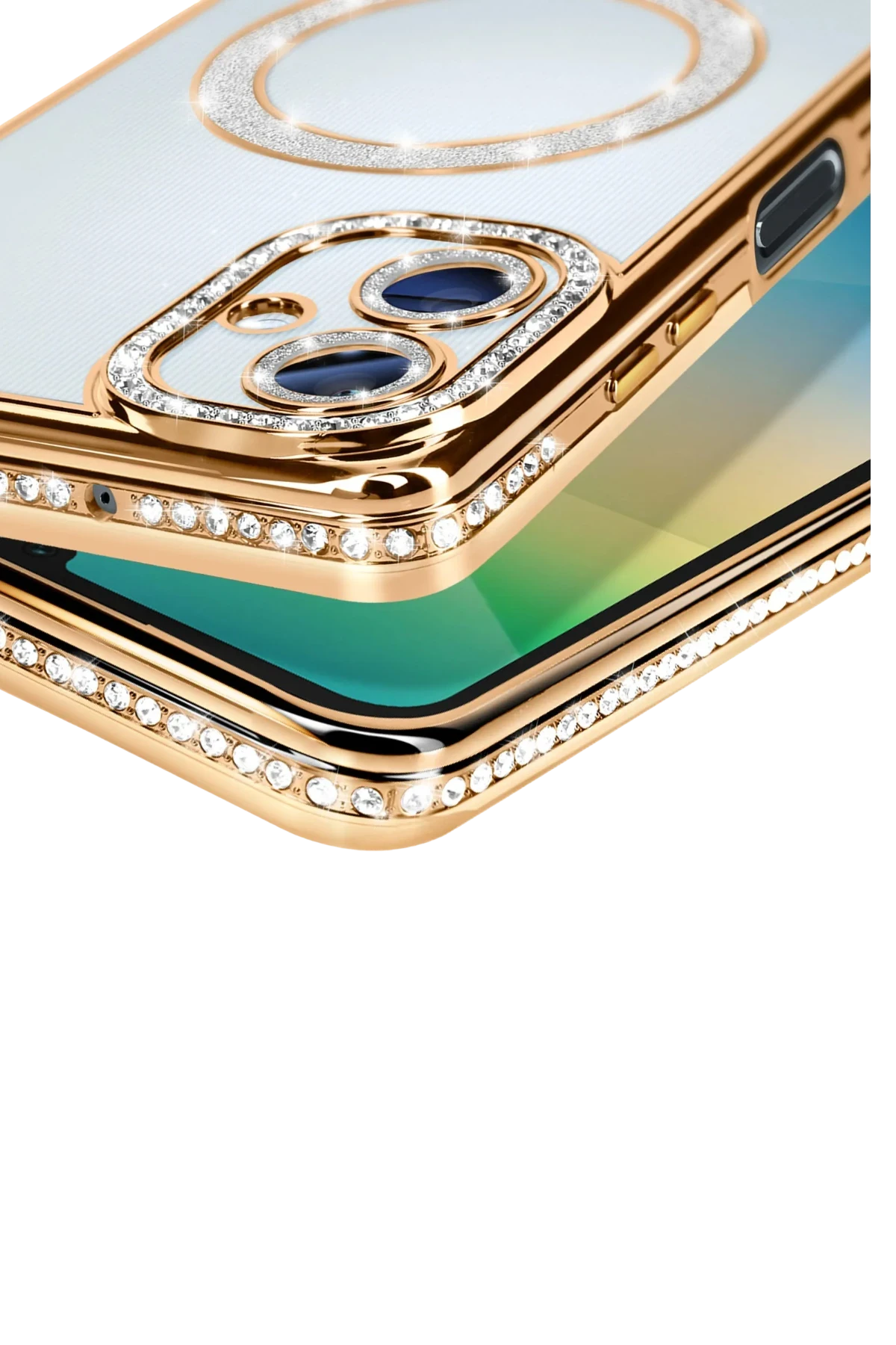 Newface Samsung Galaxy A06 Joke Simli Magneticsafe Kılıf - Gold