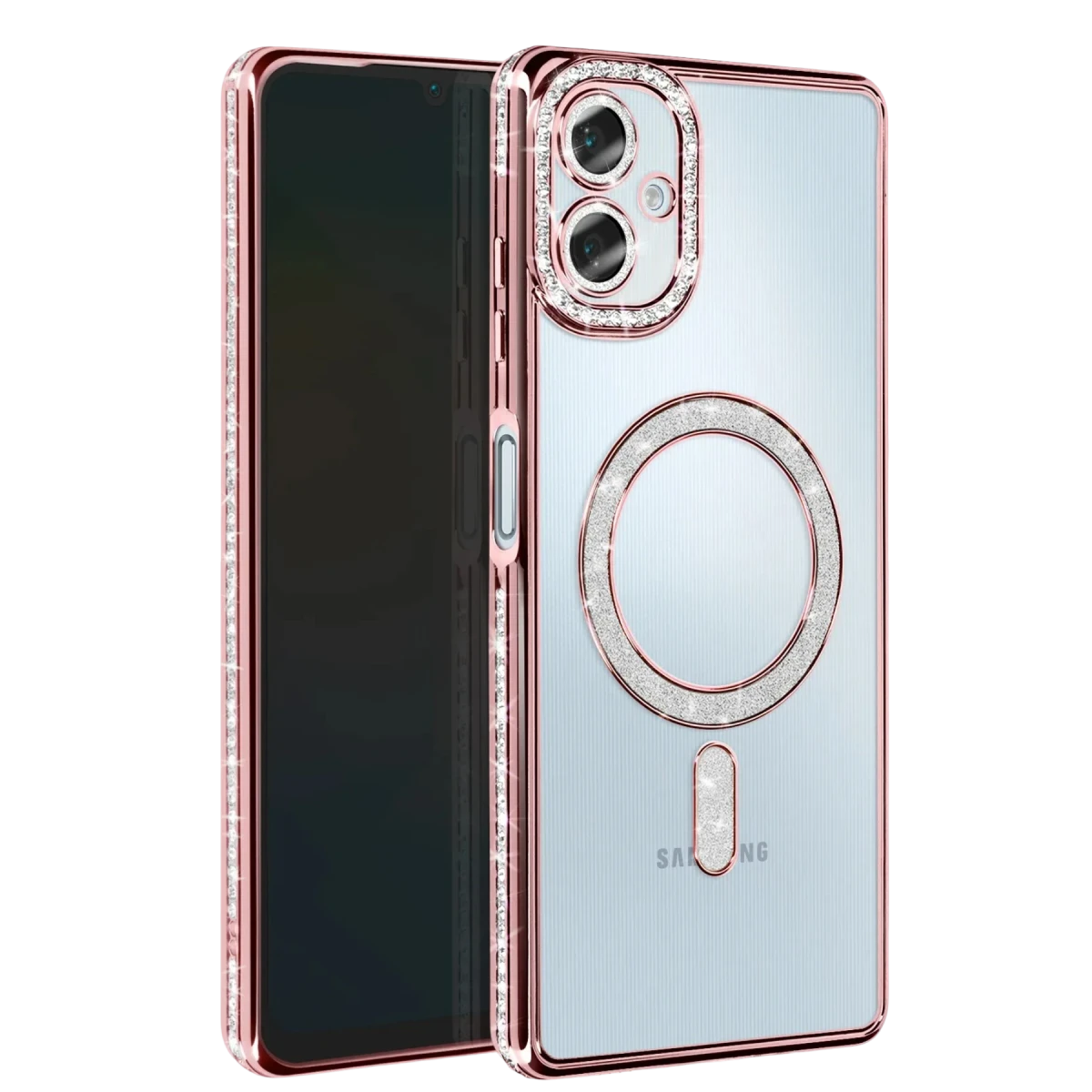 Newface Samsung Galaxy A06 Joke Simli Magneticsafe Kılıf - Pembe