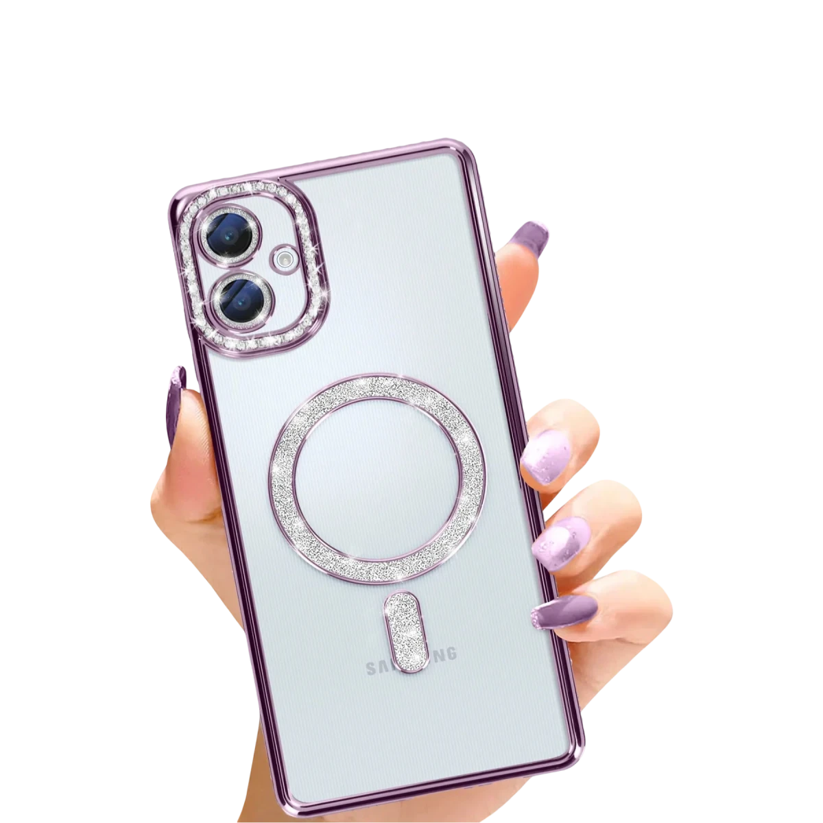 Newface Samsung Galaxy A06 Joke Simli Magneticsafe Kılıf - Derin Mor — görsel 8