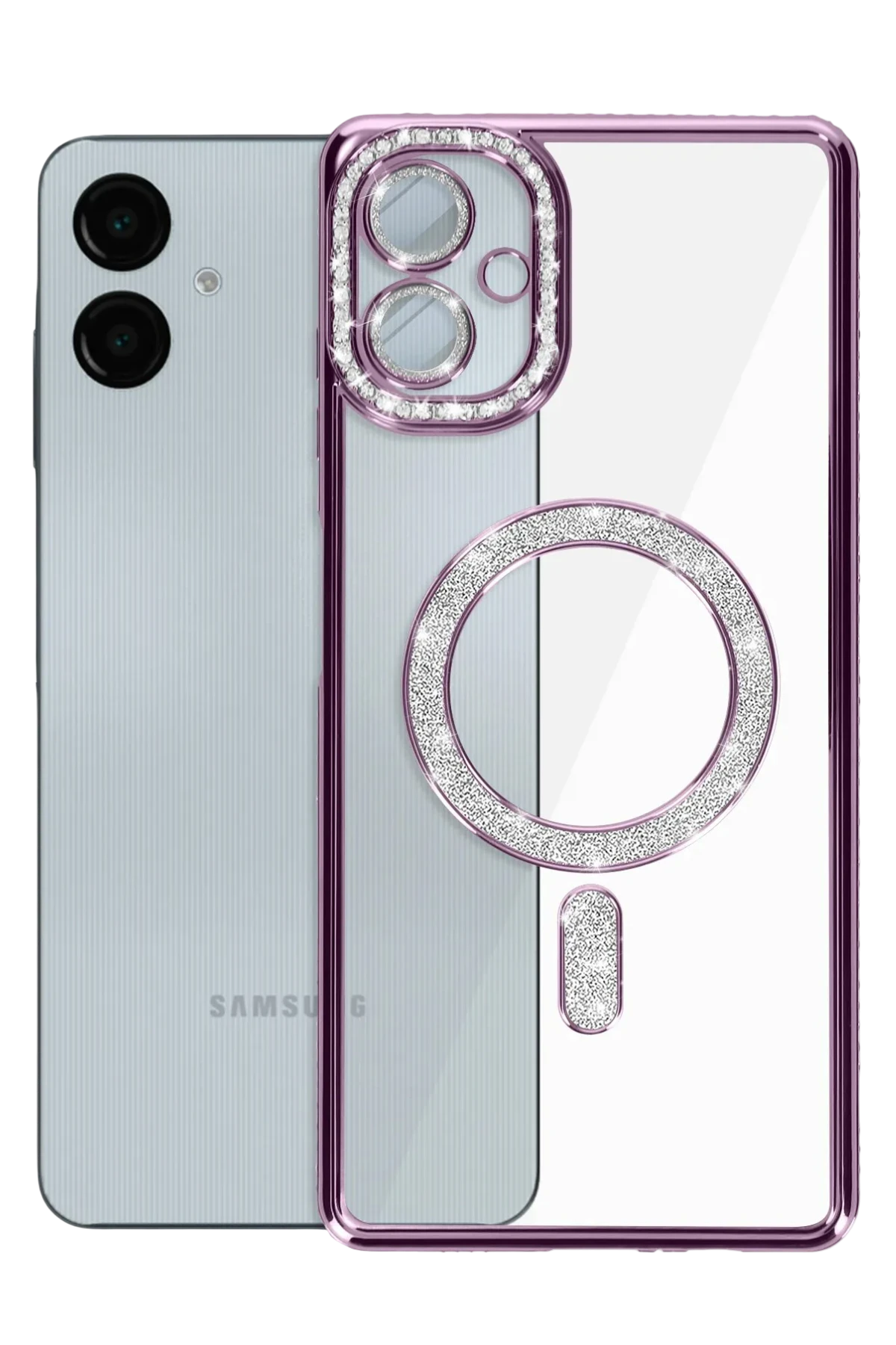 Newface Samsung Galaxy A06 Joke Simli Magneticsafe Kılıf - Derin Mor — görsel 6