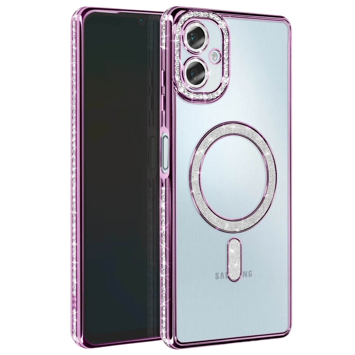 Newface Samsung Galaxy A06 Joke Simli Magneticsafe Kılıf - Derin Mor — görsel 7