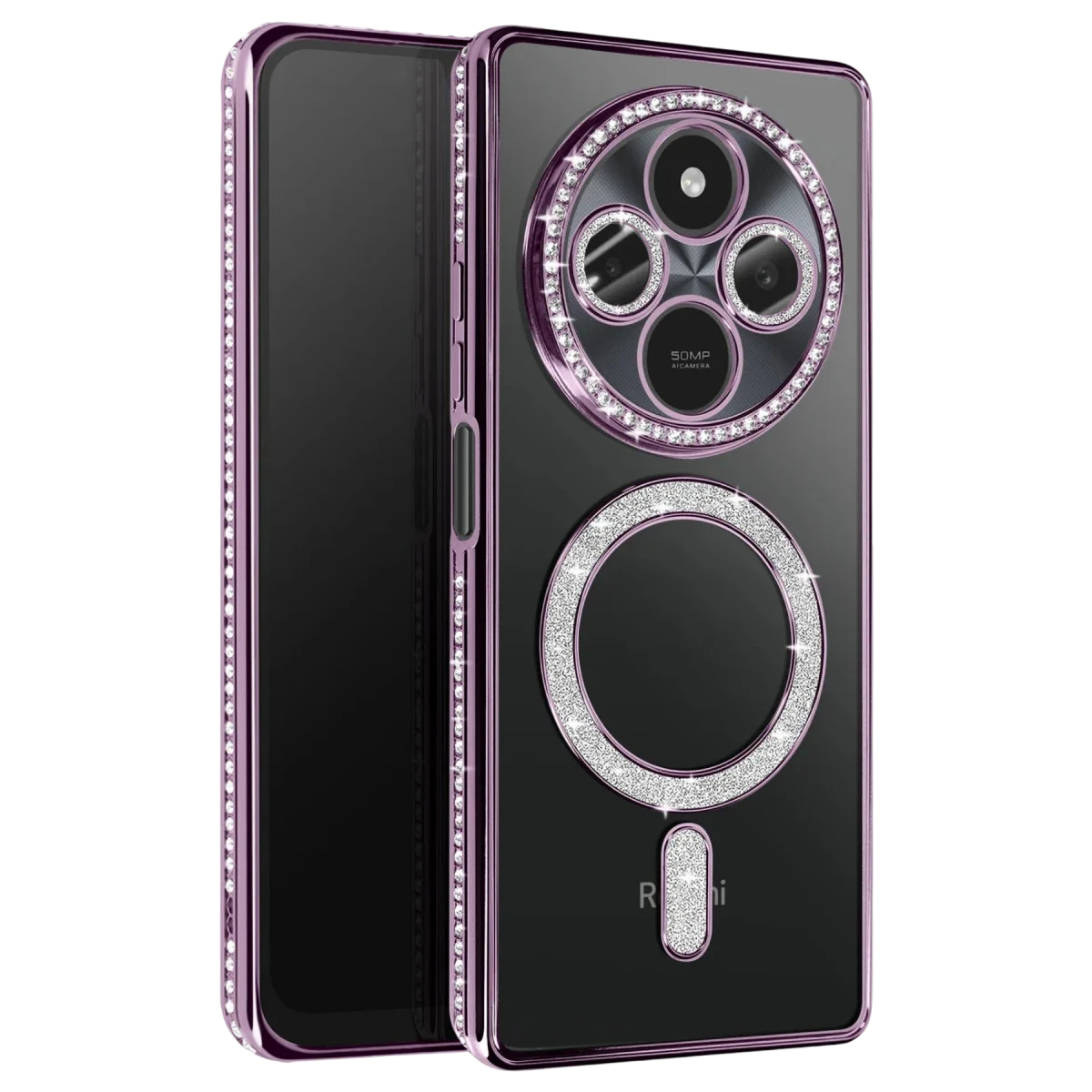Newface Xiaomi Redmi 14C Joke Simli Magneticsafe Kılıf - Derin Mor — görsel 4