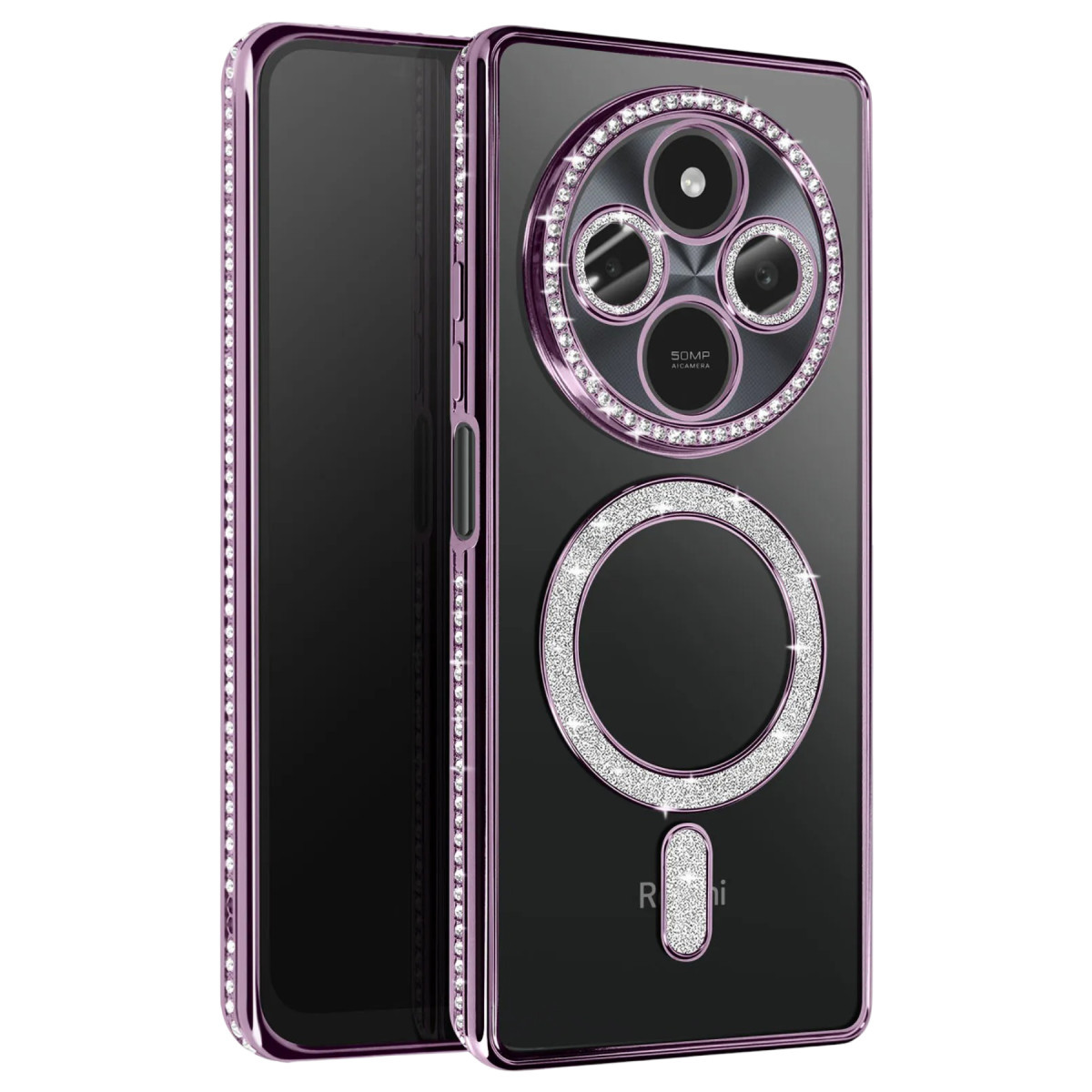 Newface Xiaomi Redmi 14C Joke Simli Magneticsafe Kılıf - Derin Mor — görsel 7