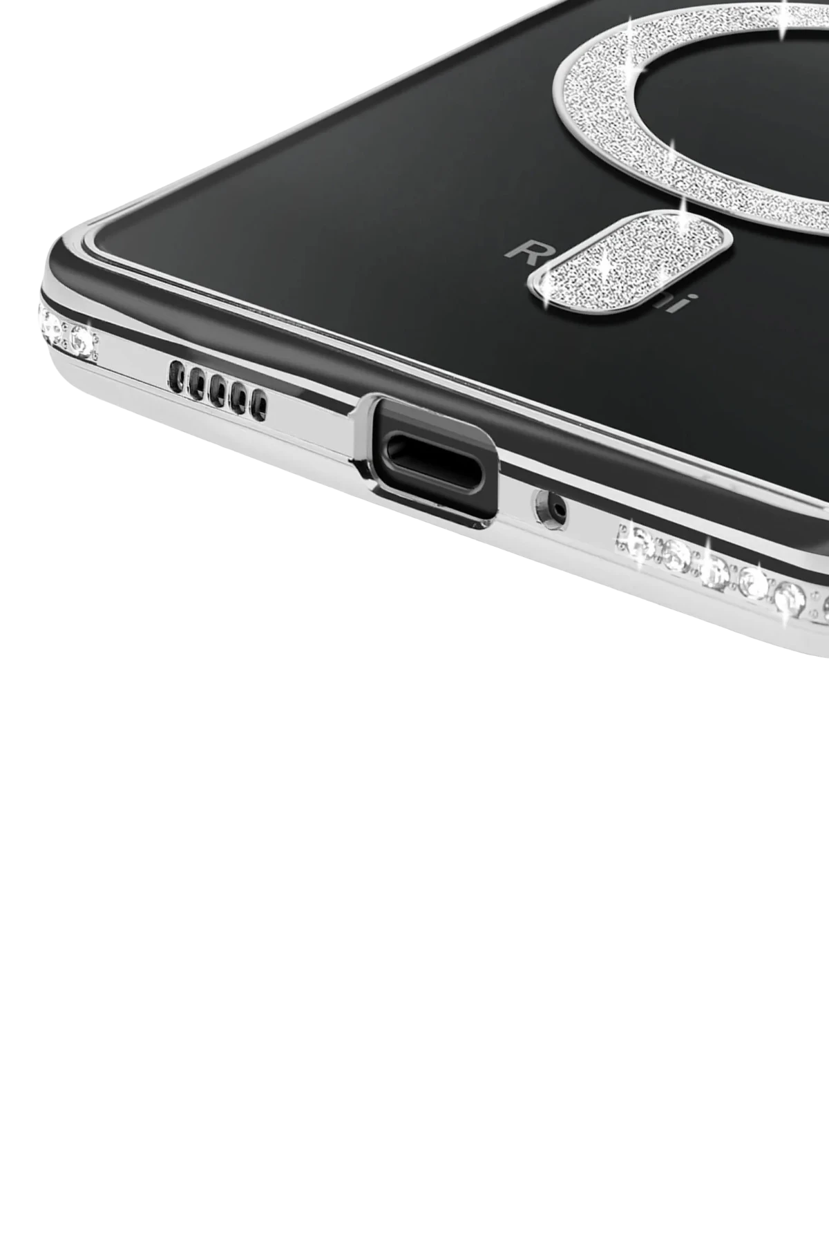 Newface Xiaomi Redmi 14C Joke Simli Magneticsafe Kılıf - Gümüş