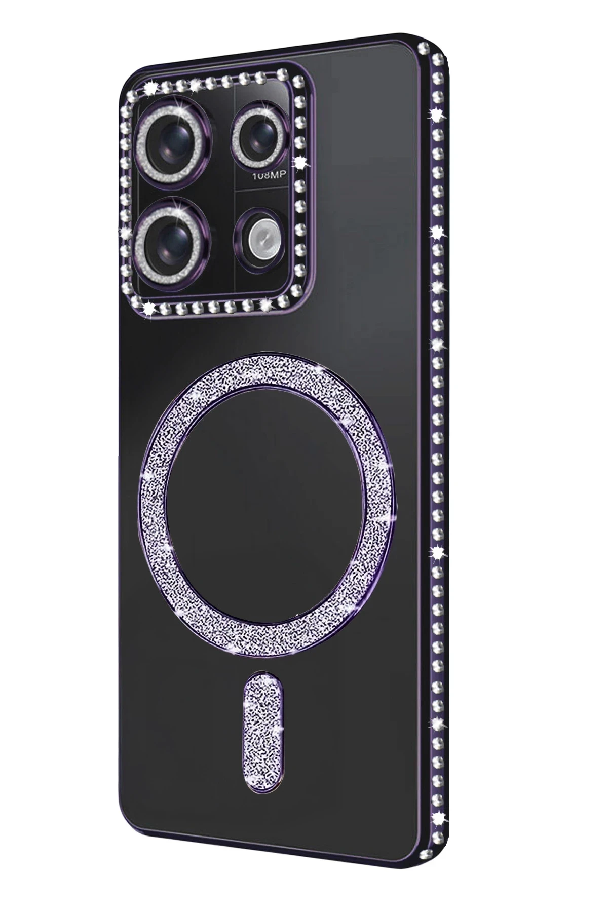 Newface Xiaomi Redmi 13C Joke Simli Magneticsafe Kılıf - Derin Mor