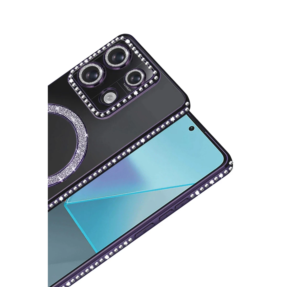 Newface Xiaomi Redmi 13C Joke Simli Magneticsafe Kılıf - Derin Mor — görsel 8