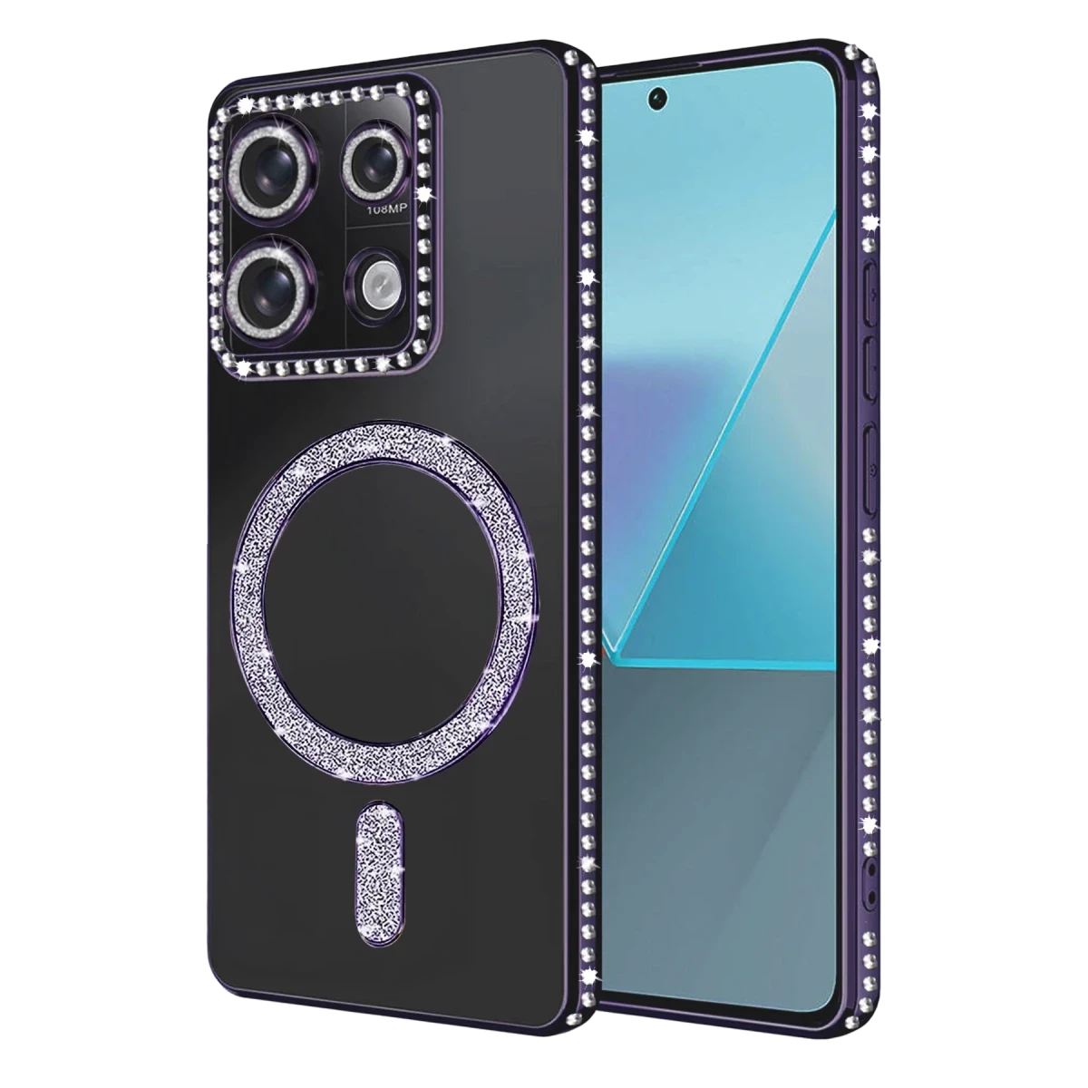Newface Xiaomi Redmi 13C Joke Simli Magneticsafe Kılıf - Derin Mor — görsel 5
