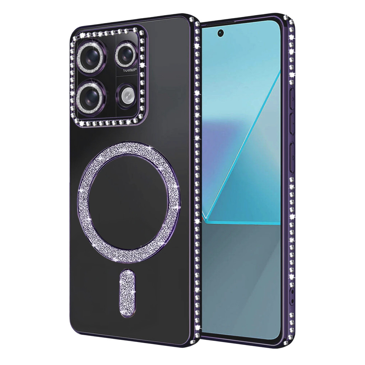 Newface Xiaomi Redmi 13C Joke Simli Magneticsafe Kılıf - Derin Mor — görsel 9