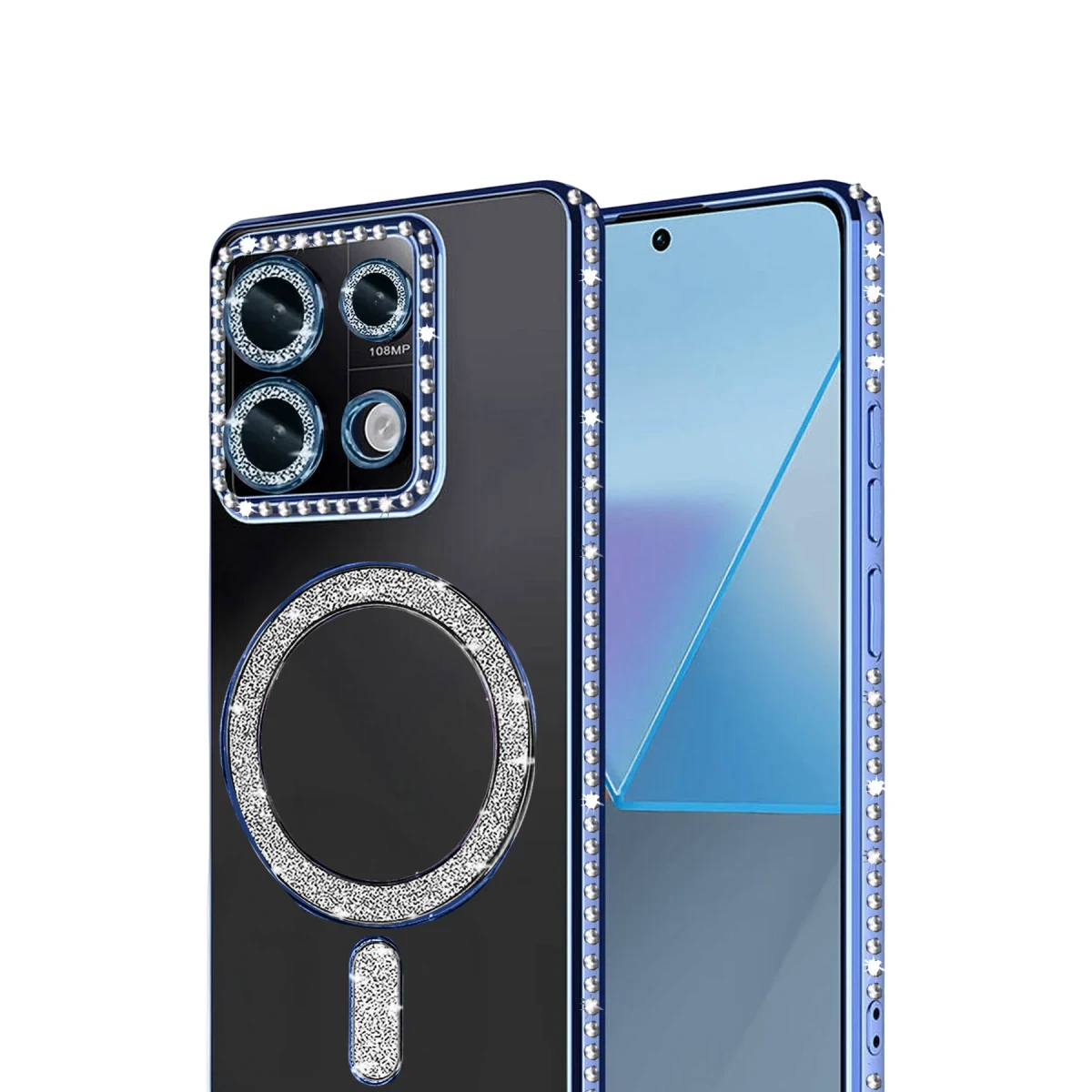 Xiaomi Redmi Note 13 Pro 4G Joke Simli Magneticsafe Kılıf - Mavi