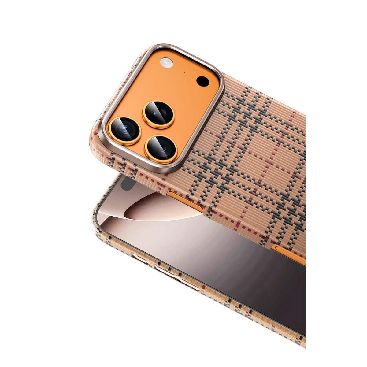 Keephone Apple iPhone 17 Pro Scots Kevlar Magsafe Kılıf - Çöl Titanyum