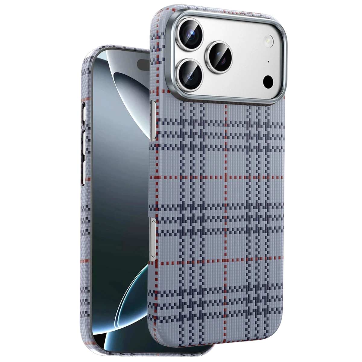 Keephone Apple iPhone 17 Pro Scots Kevlar Magsafe Kılıf - Natural Grey