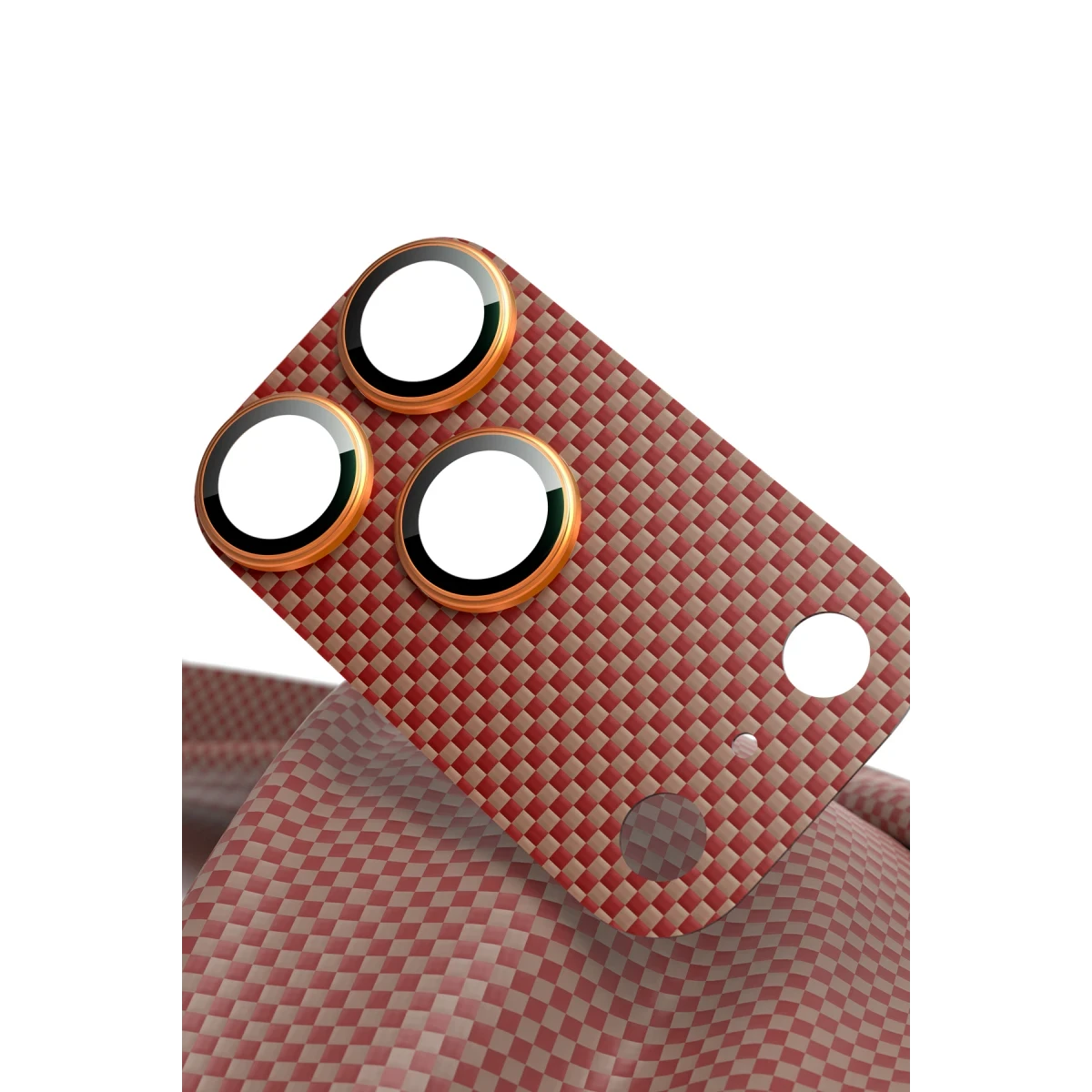 Keephone Apple iPhone 17 Pro Max Kevlar Kamera Lens - Turuncu