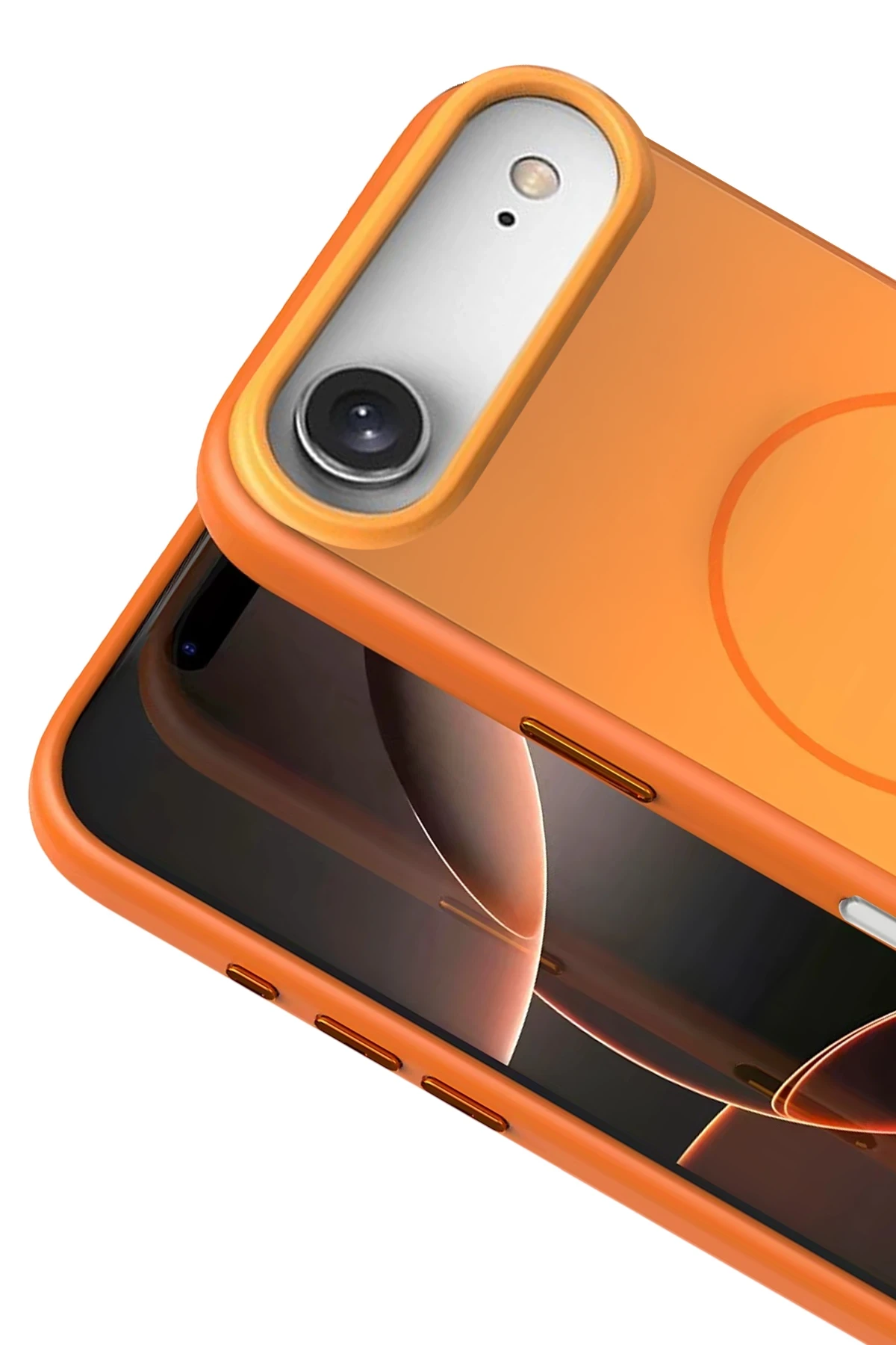 Newface Apple iPhone 17 Air Neva Magsafe Kapak - Turuncu