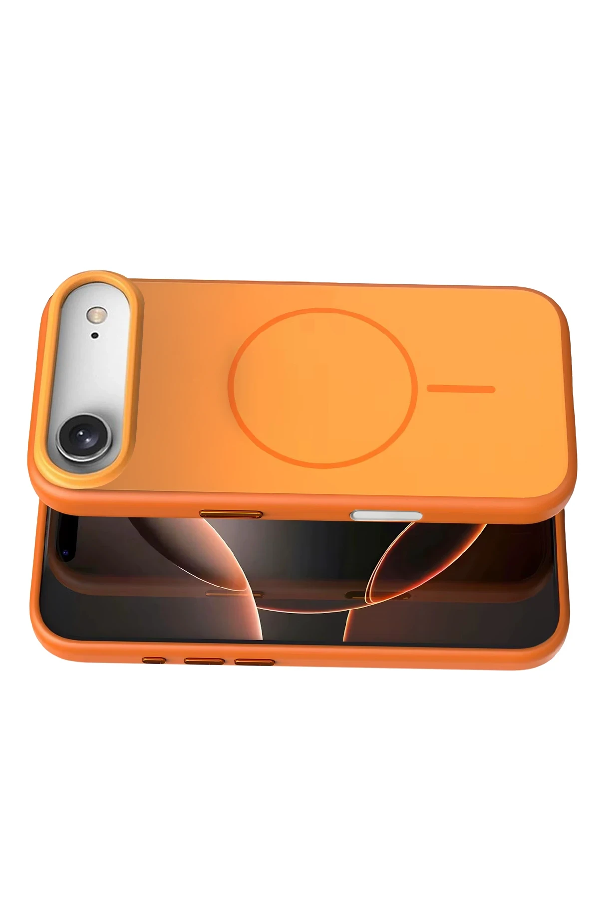 Newface Apple iPhone 17 Air Neva Magsafe Kapak - Turuncu