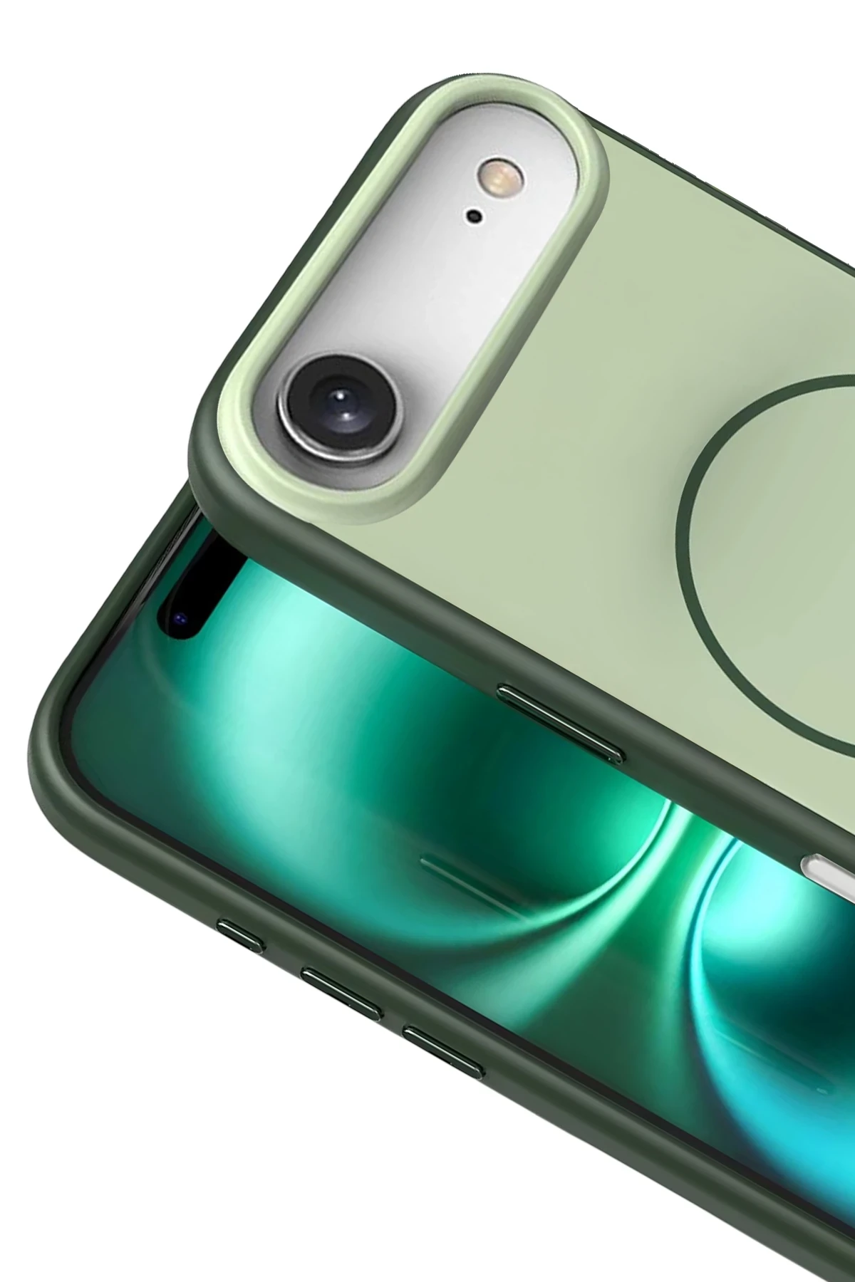 Newface Apple iPhone 17 Air Neva Magsafe Kapak - Koyu Yeşil