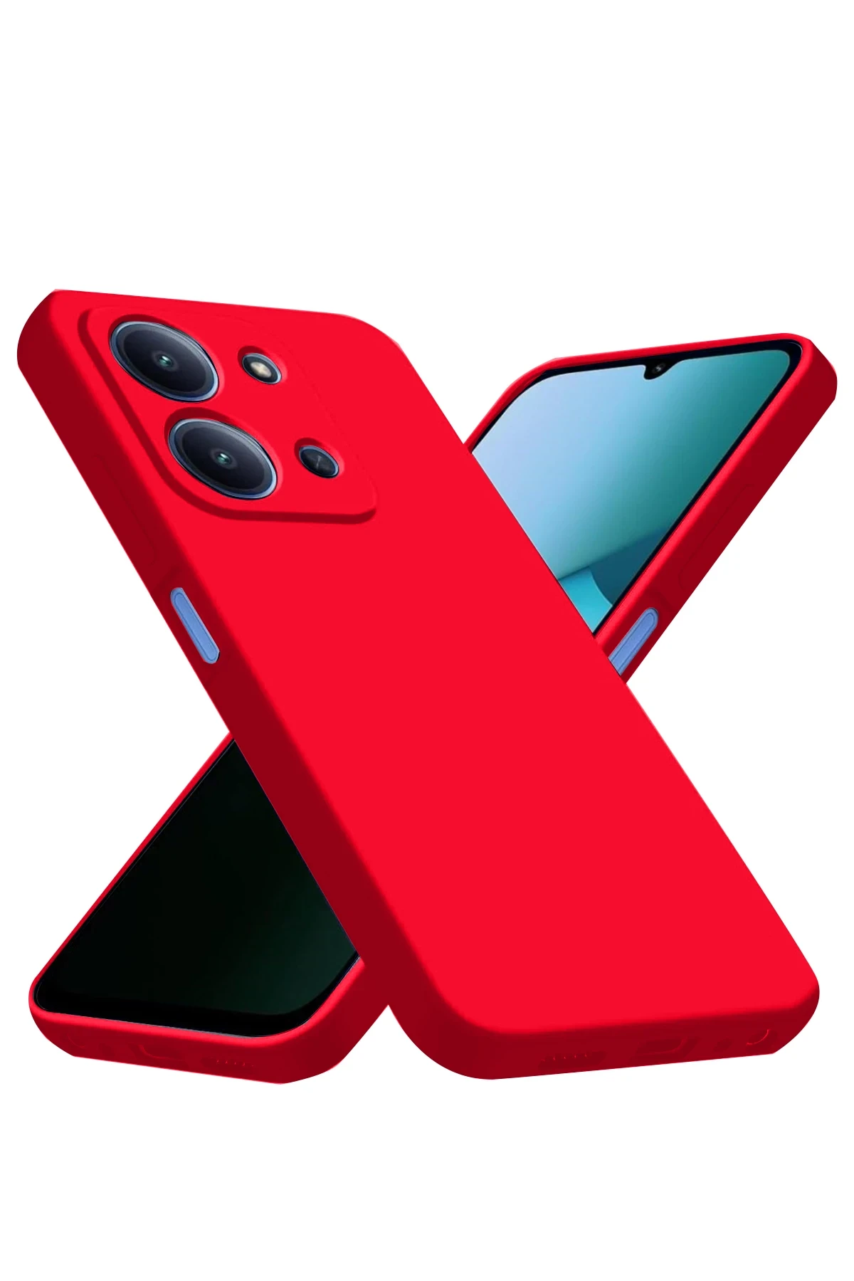 Newface Xiaomi Redmi 15C 4G Nano içi Kadife Silikon - Kırmızı