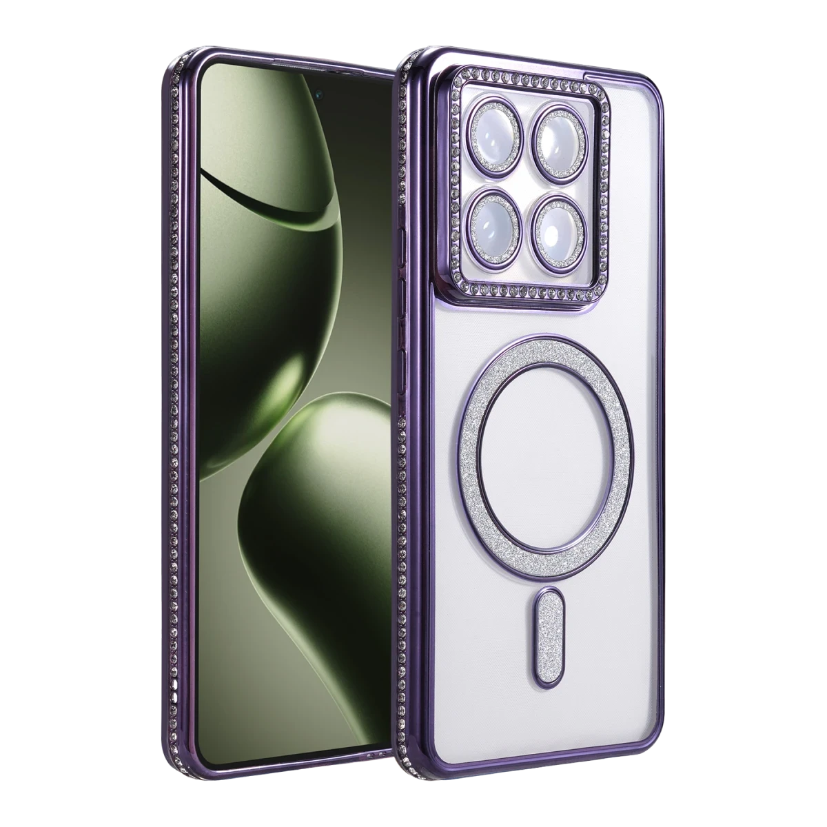 Newface Xiaomi Mi 14T Pro Joke Simli Magneticsafe Kılıf - Derin Mor — görsel 5