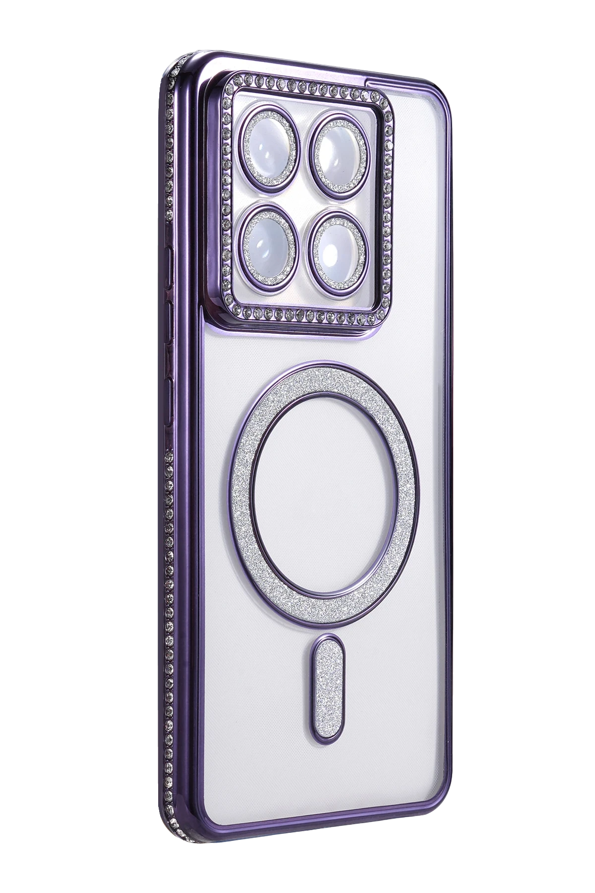 Newface Xiaomi Mi 14T Pro Joke Simli Magneticsafe Kılıf - Derin Mor